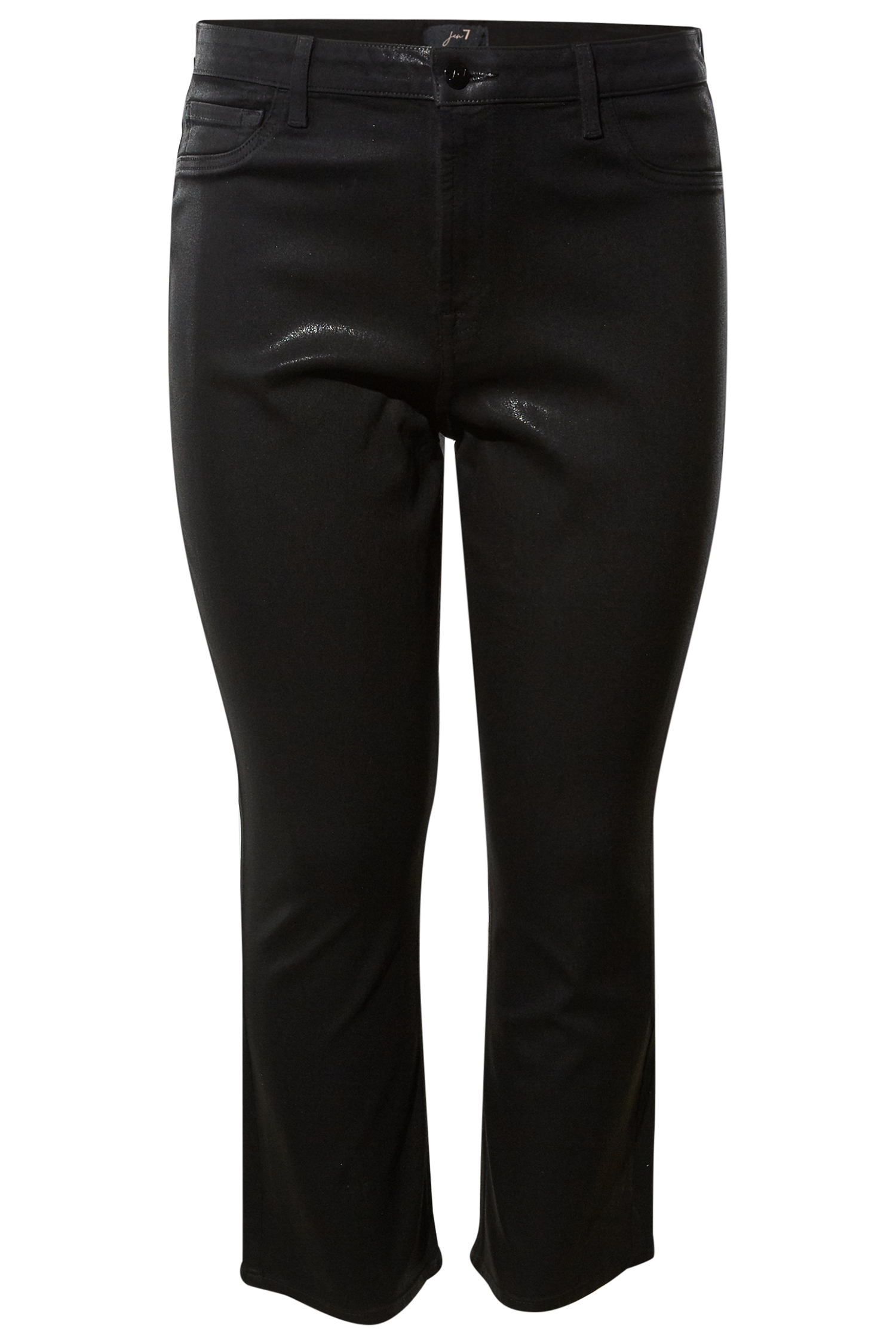 Jen7 High Rise Coated Straight Leg