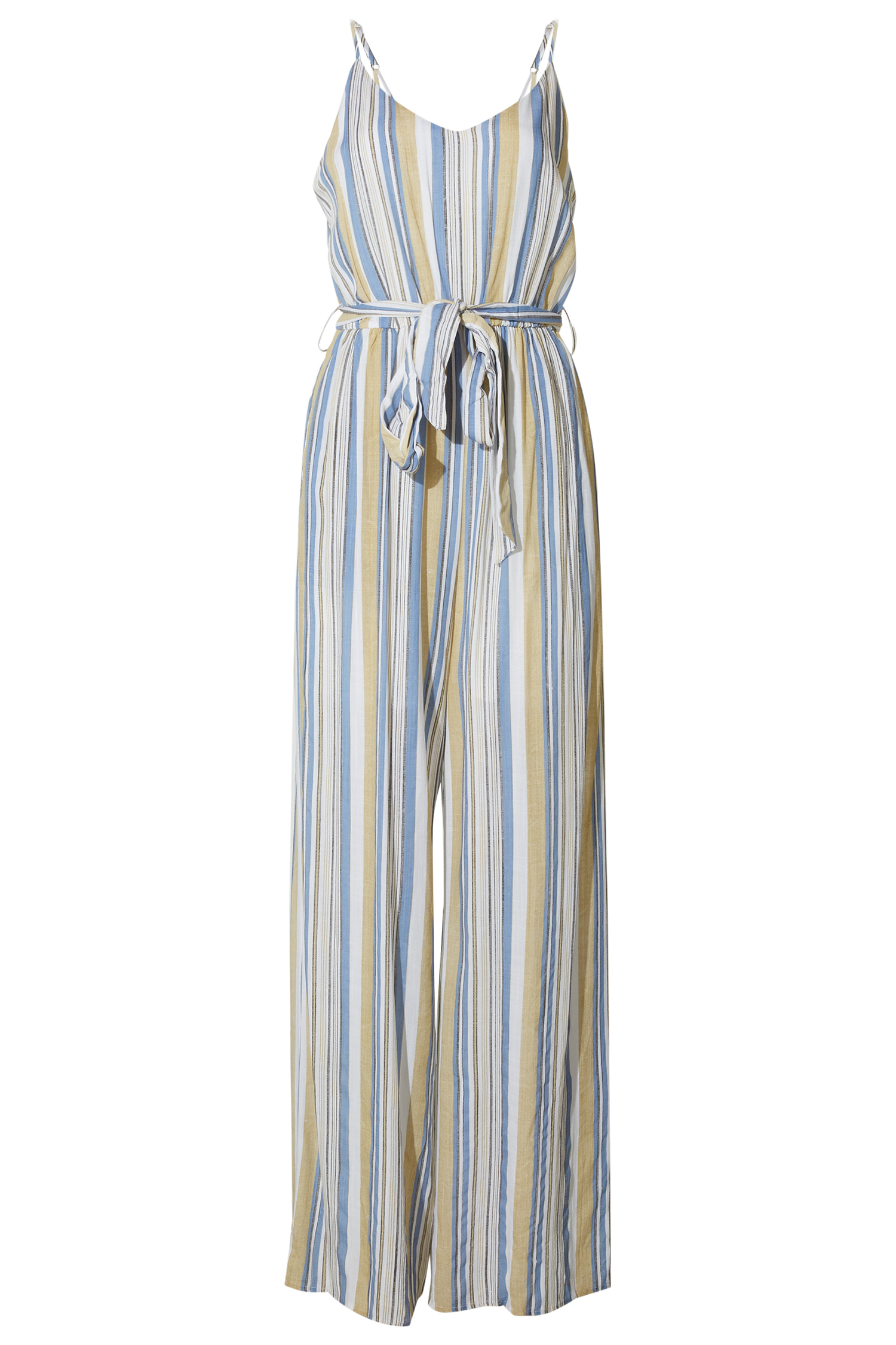Stripe Tie Waist Jumpsuit