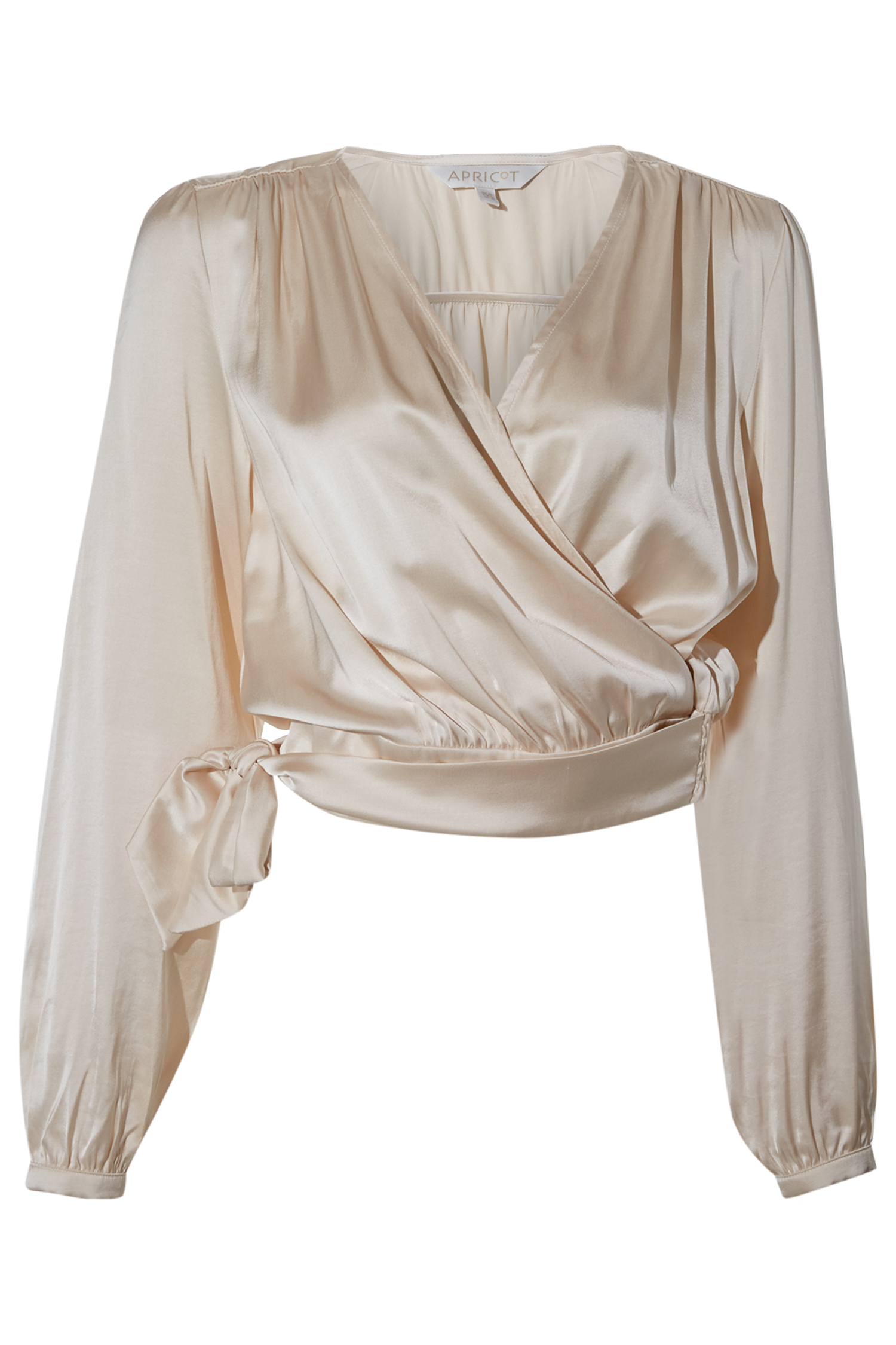 Satin Wrap Blouse