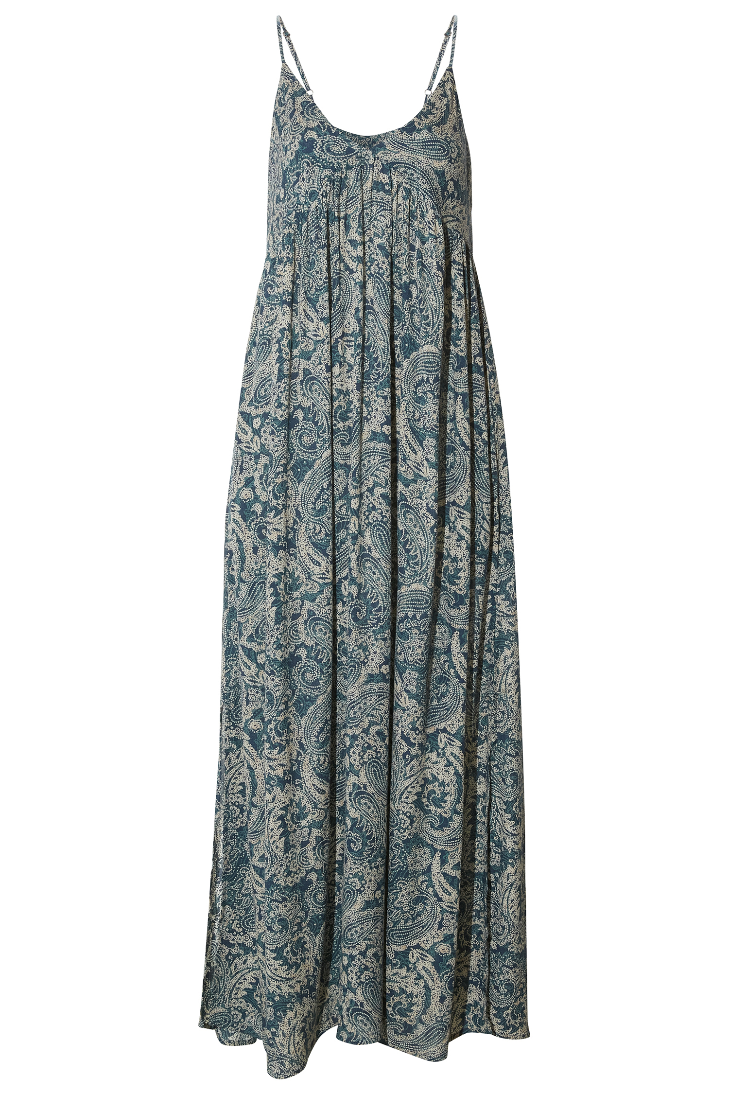 Printed Maxi Babydoll Dress