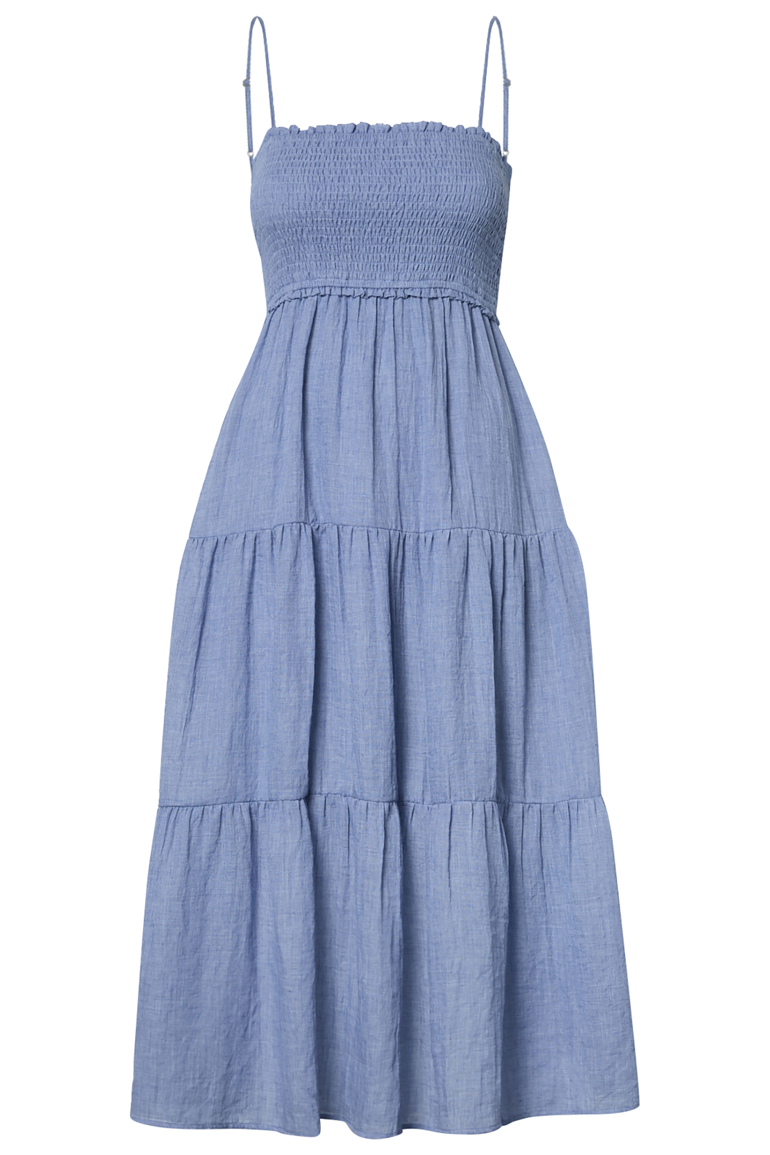 Tiered Smocked Midi Dress