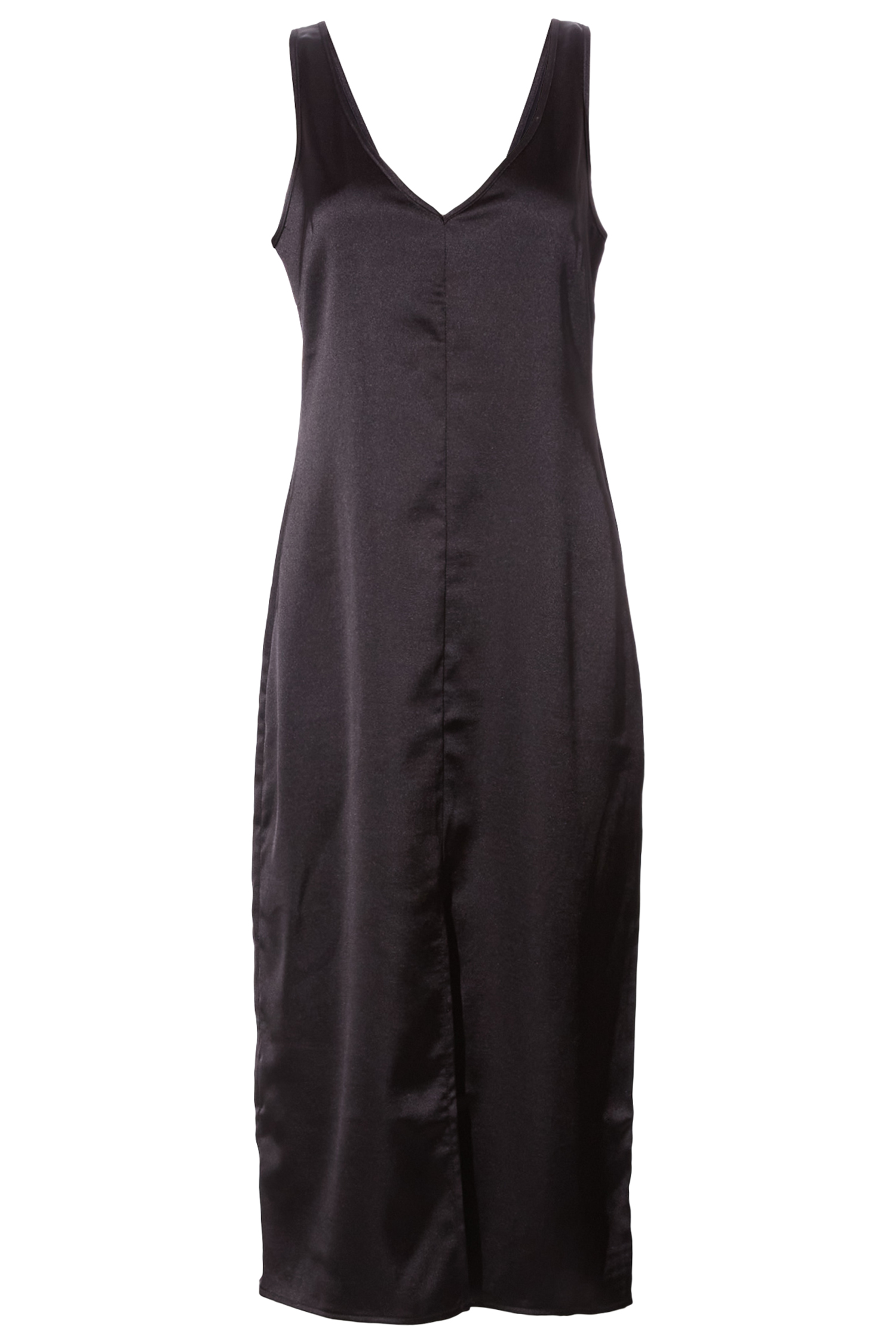 Velvet Heart Satin V Neck Midi Dress