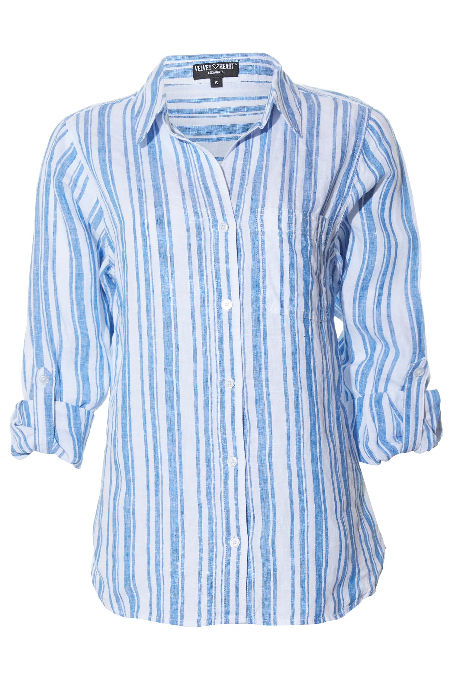 Velvet Heart Striped Button Up Shirt