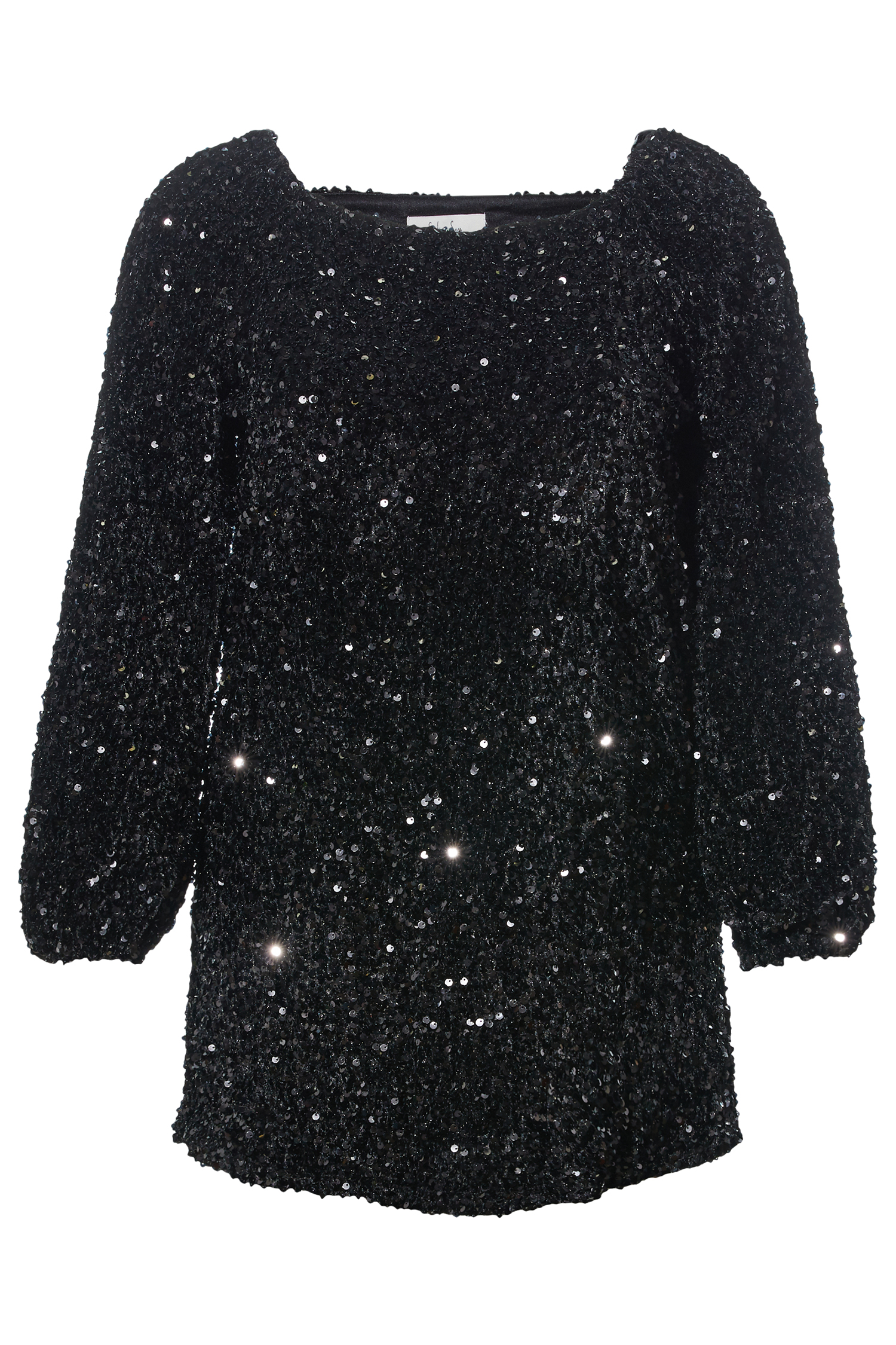 Sequin Square Neck Mini Dress