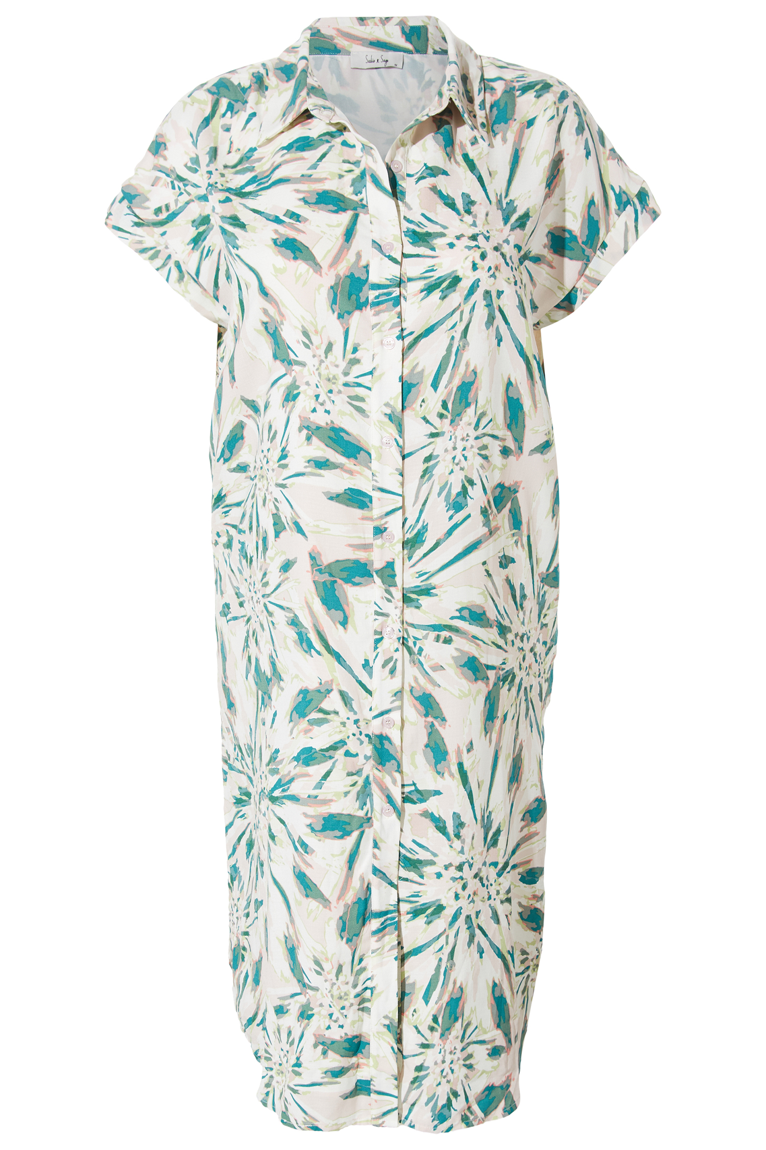 Printed Maxi Shirt Dress