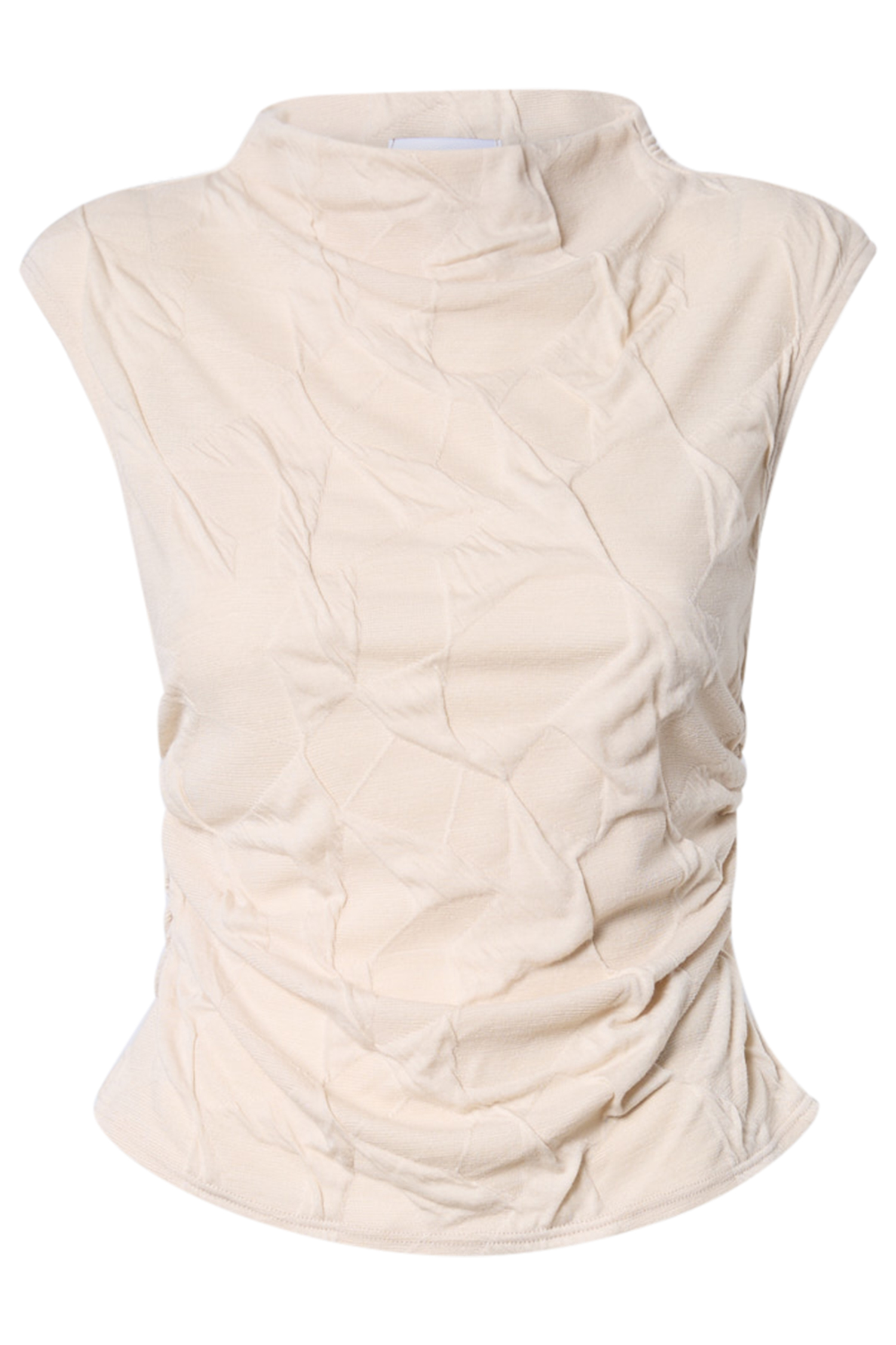 Mock Neck Textured Knit Top