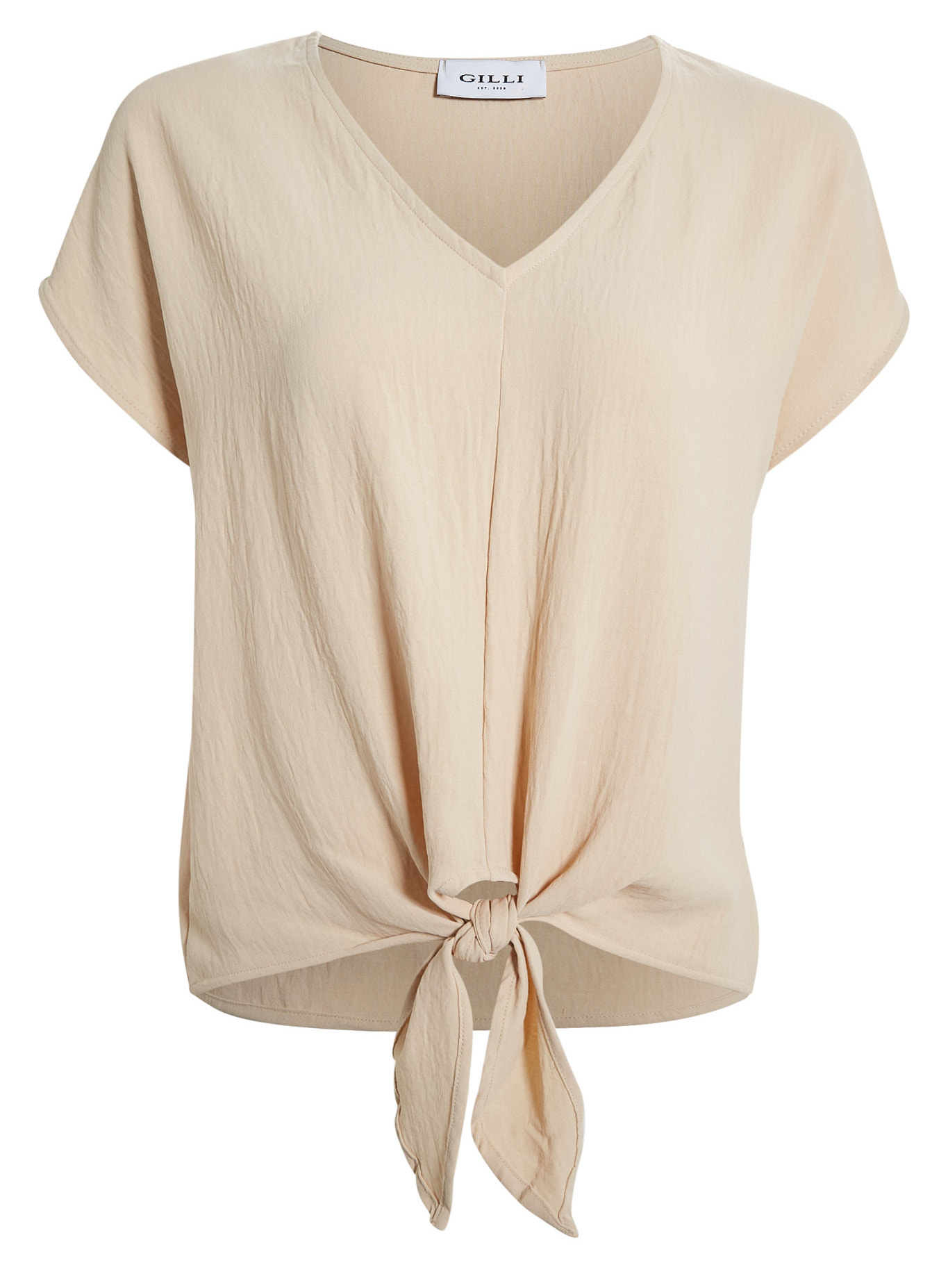 V Neck Tie Front Top