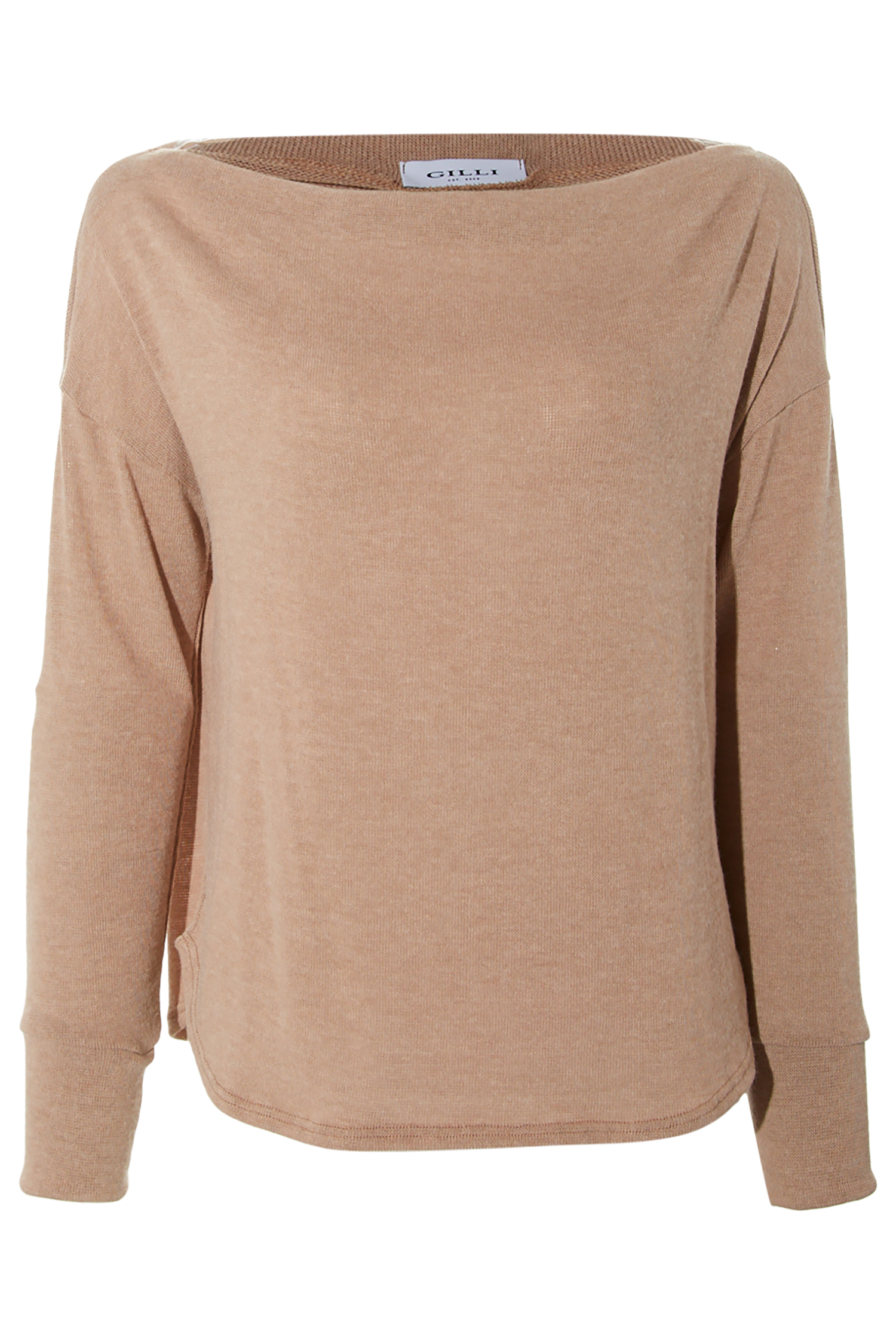 Long Sleeve Boat Neck Top