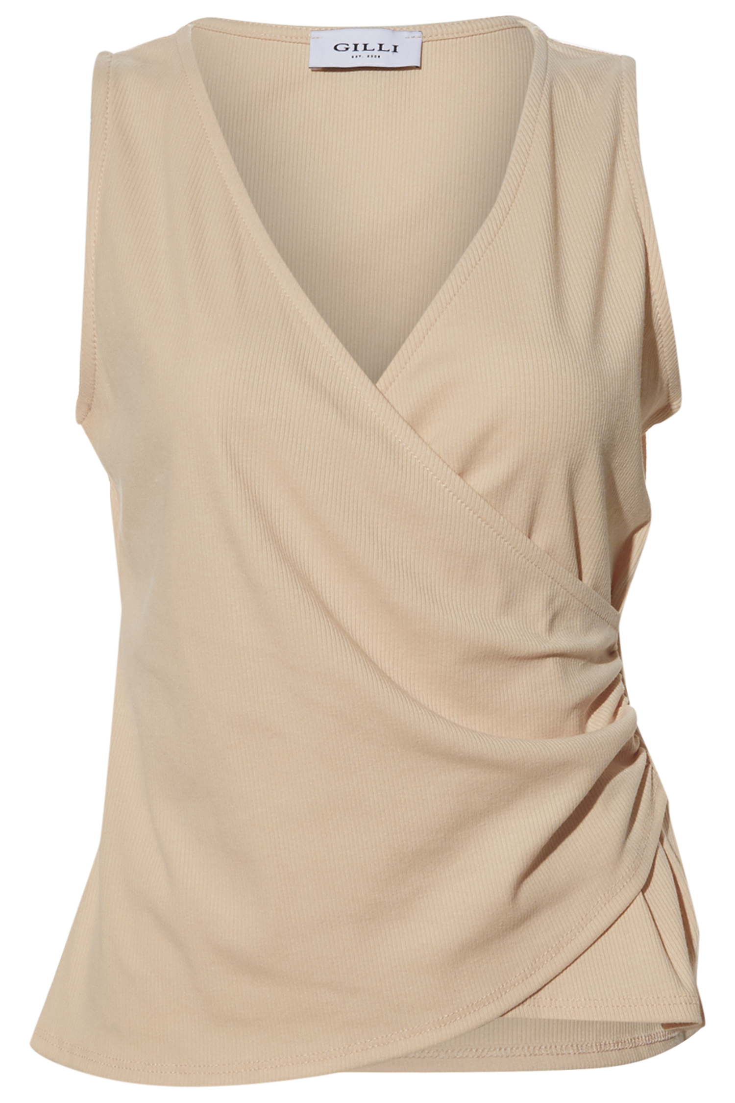 Sleeveless Side Shirring Top