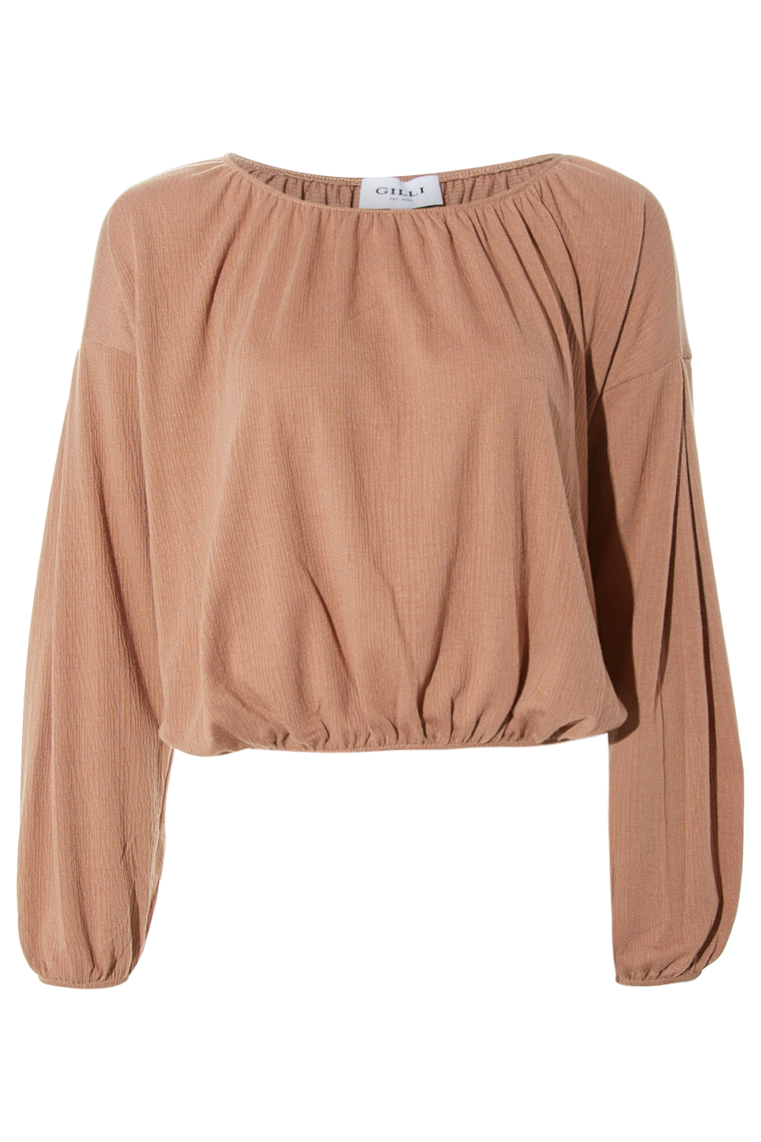 Long Sleeve Bubble Hem Top