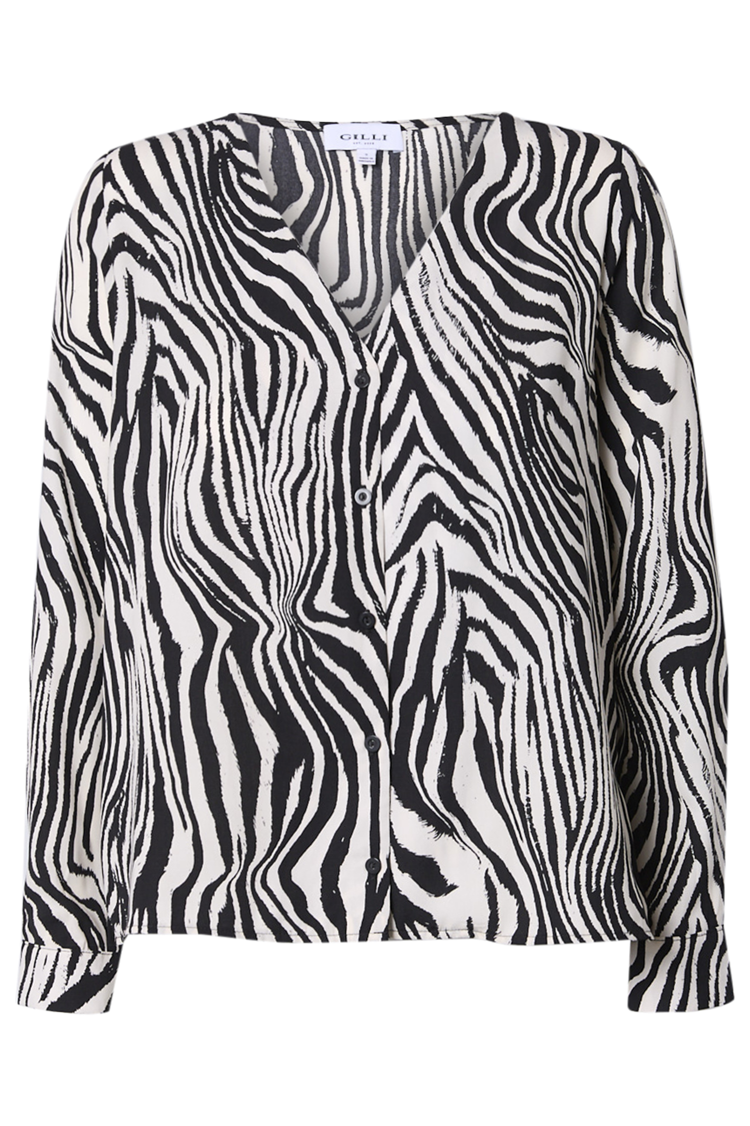 V-Neck Animal Print Top