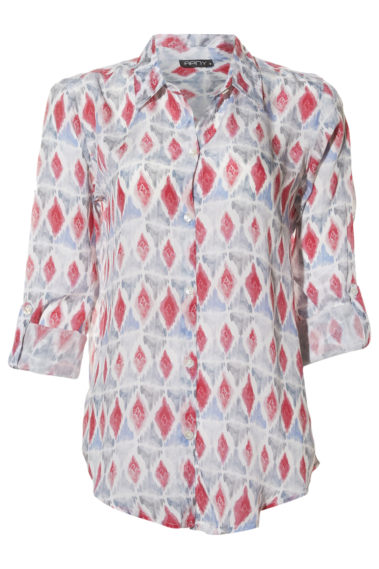 Printed Button Up Blouse