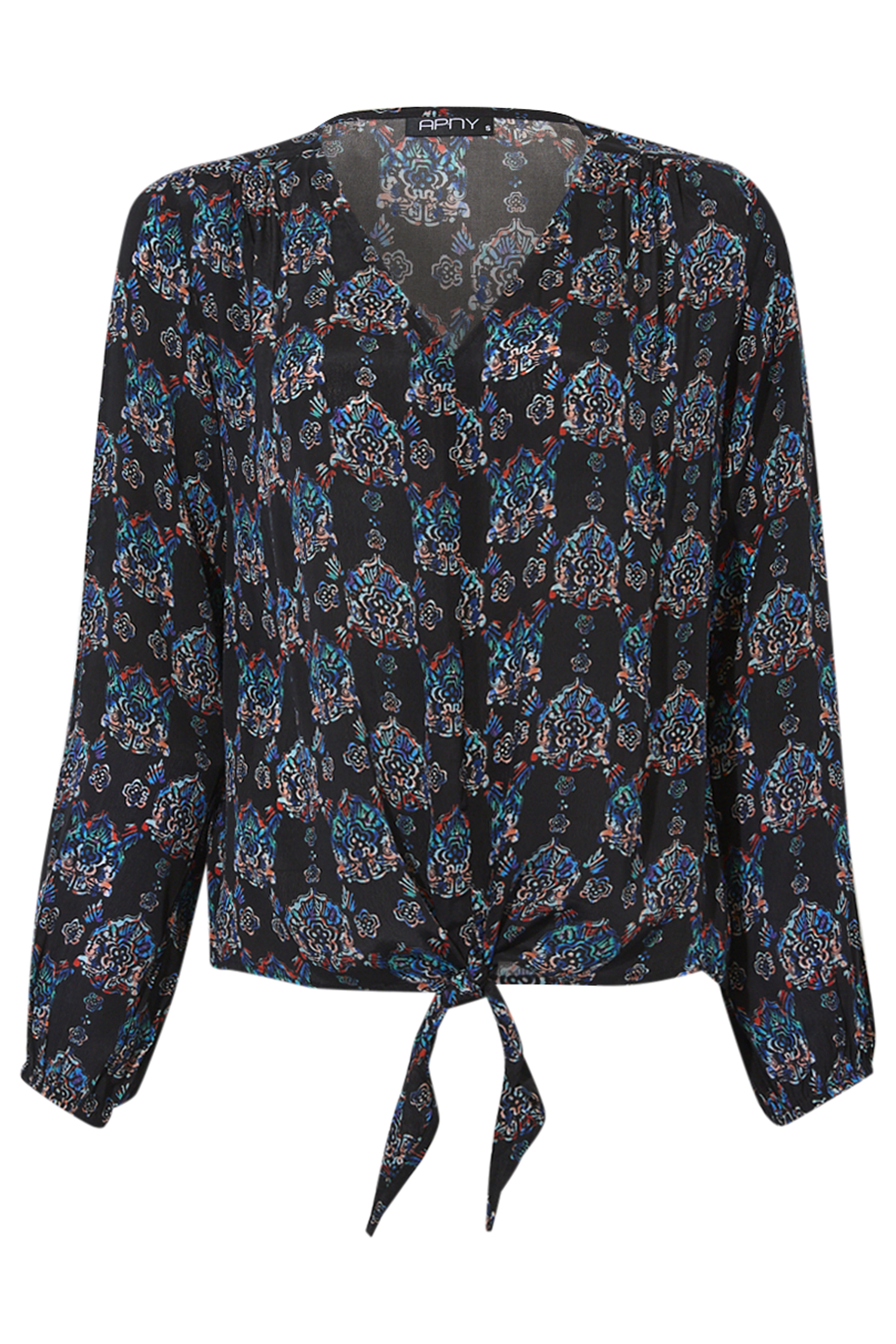 V-Neck Tie Front Top