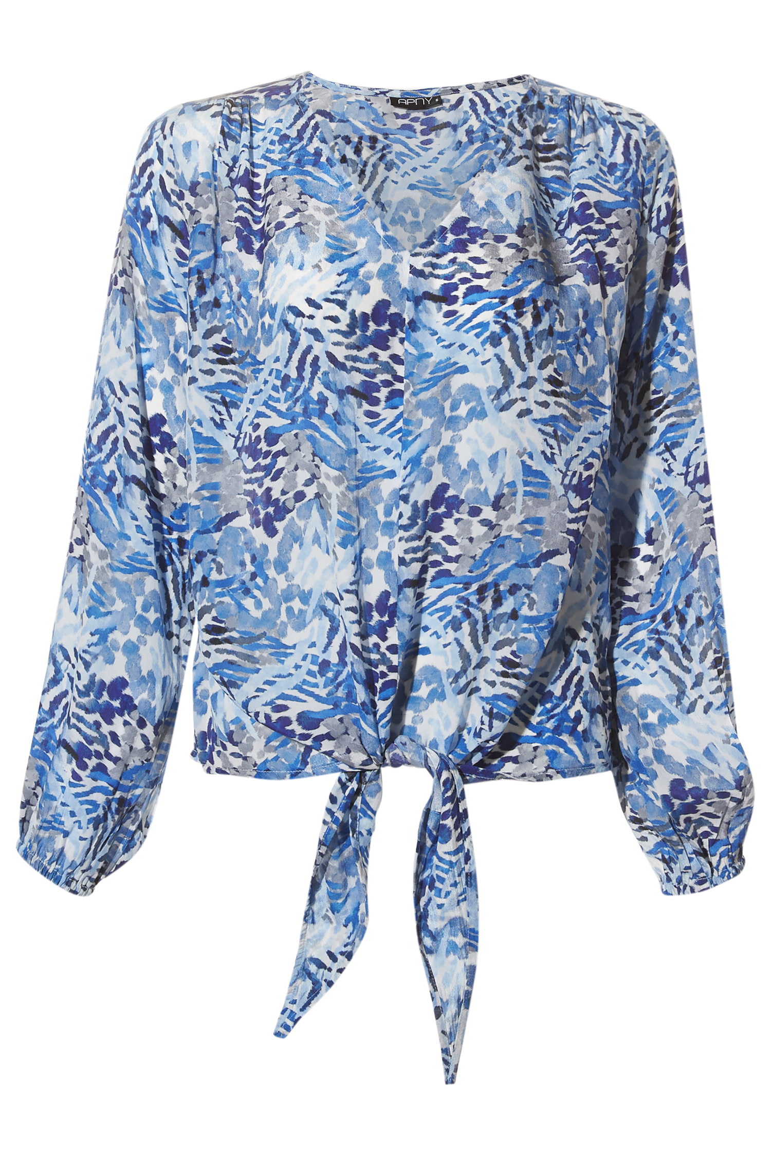 V-Neck Tie Front Top