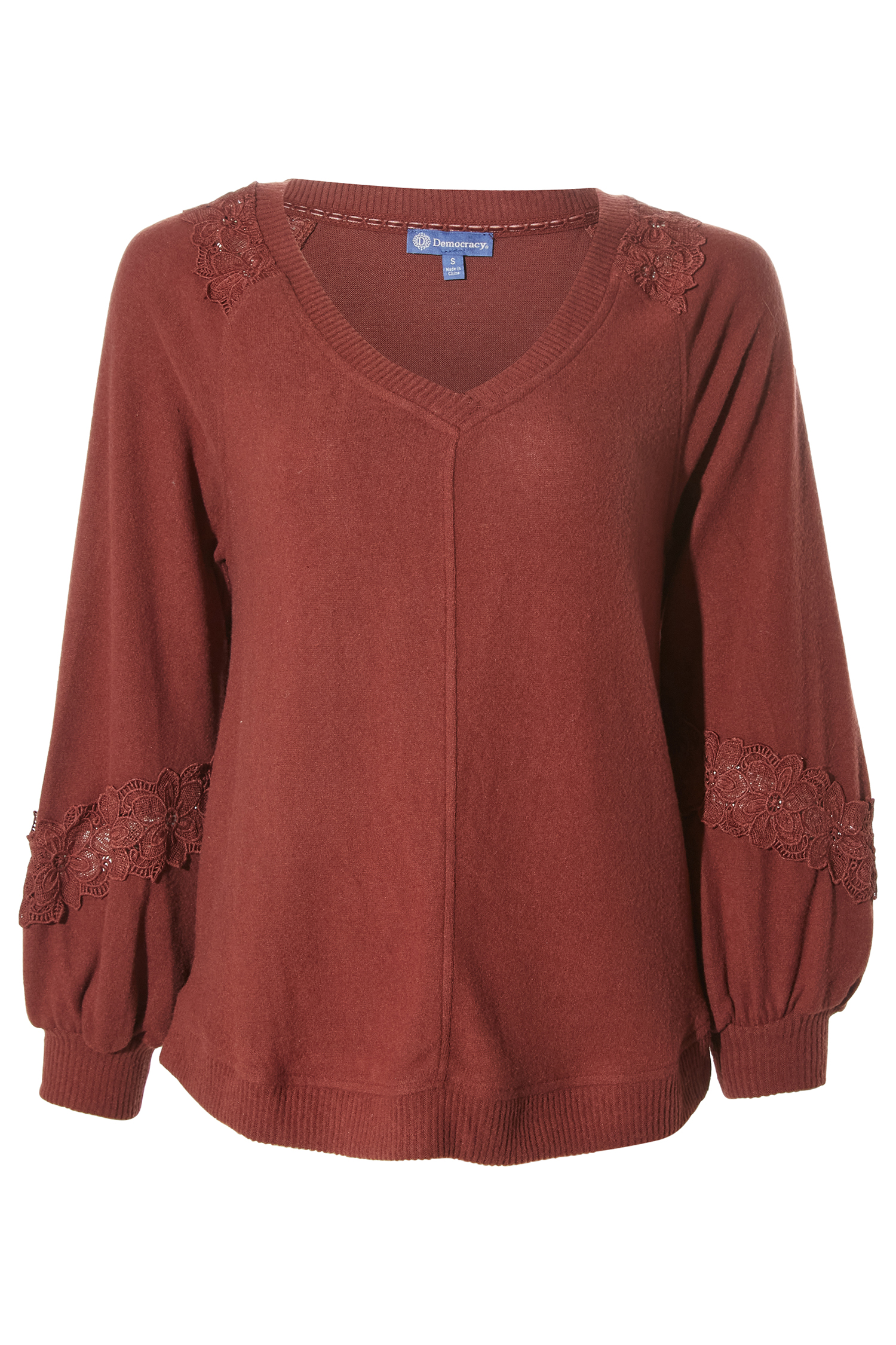 Democracy V-Neck Knit Top