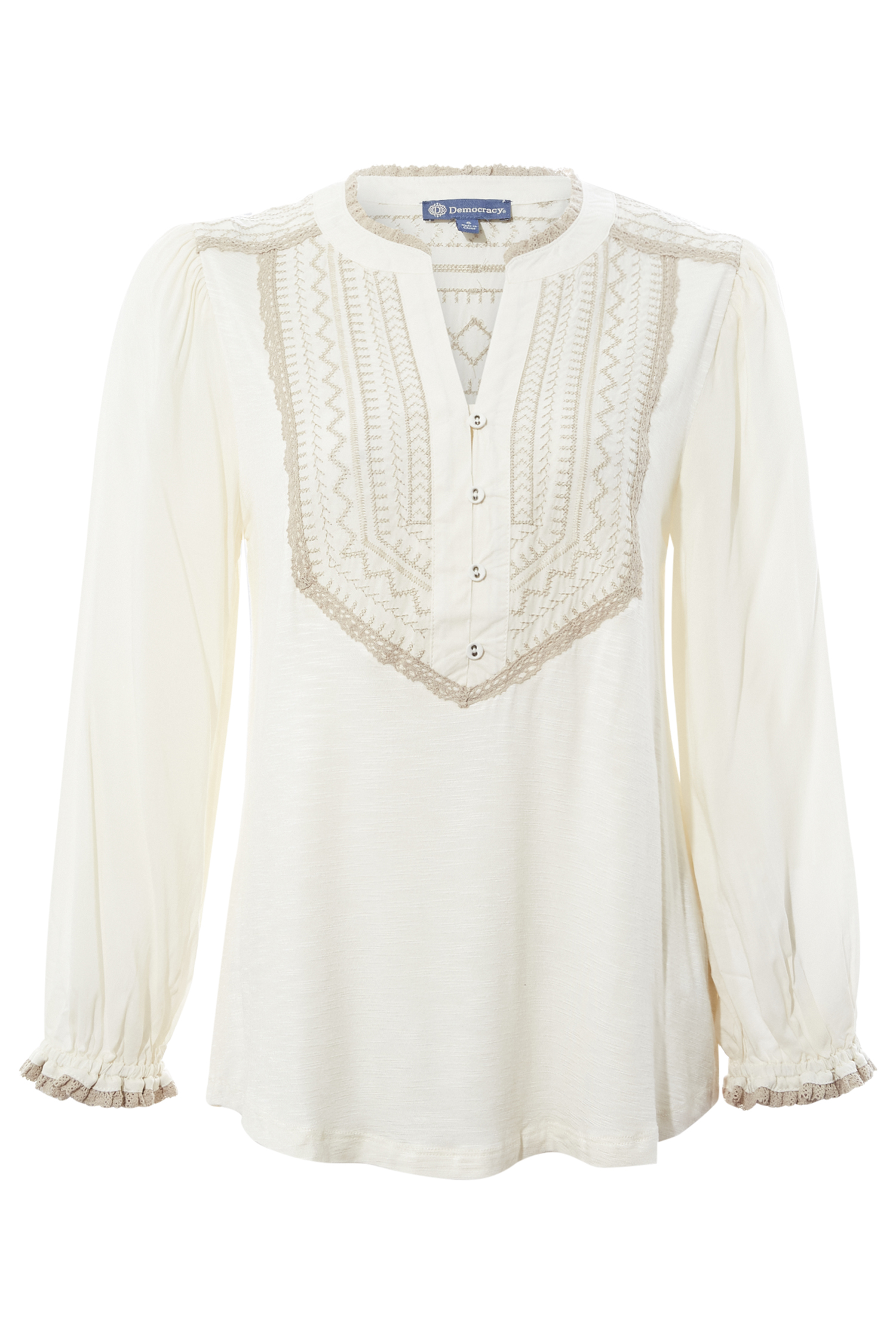 Democracy Embroidered Top