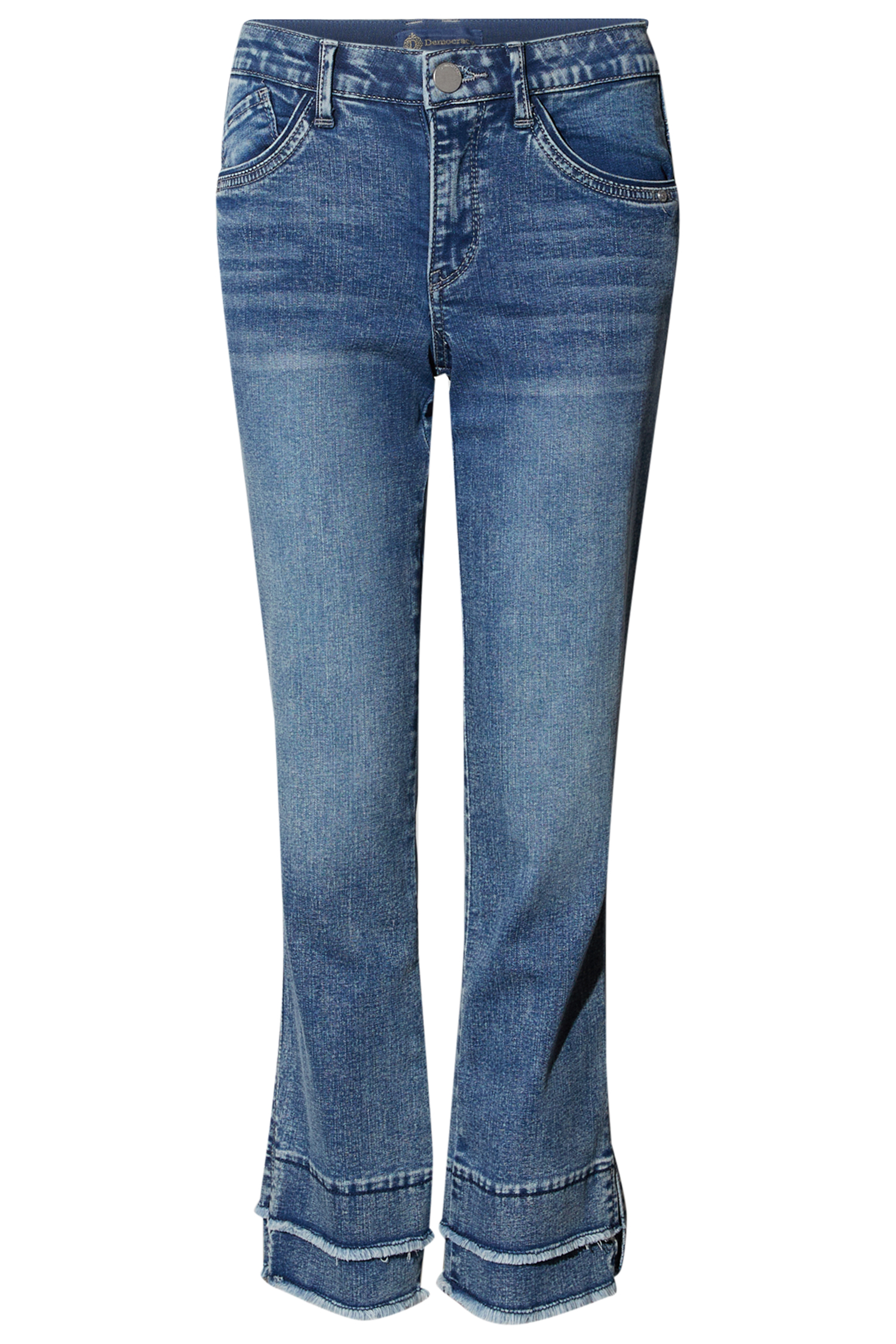 Democracy Mid Rise Double Fray Denim