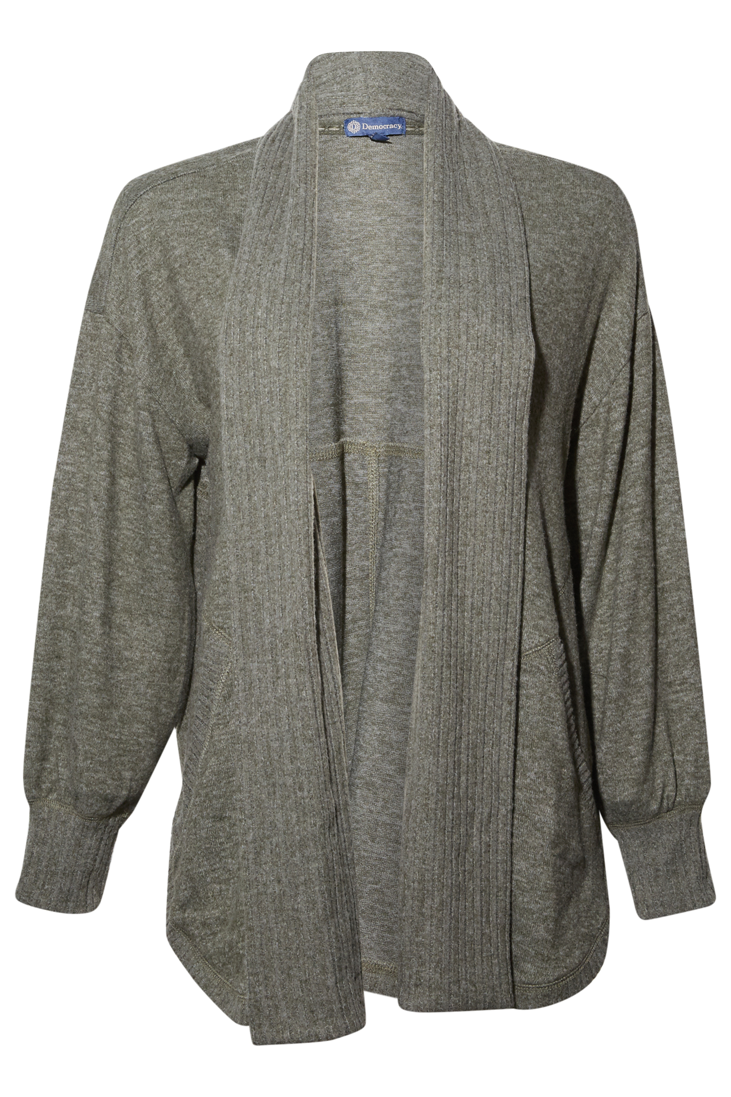 Democracy Rib Contrast Cardigan