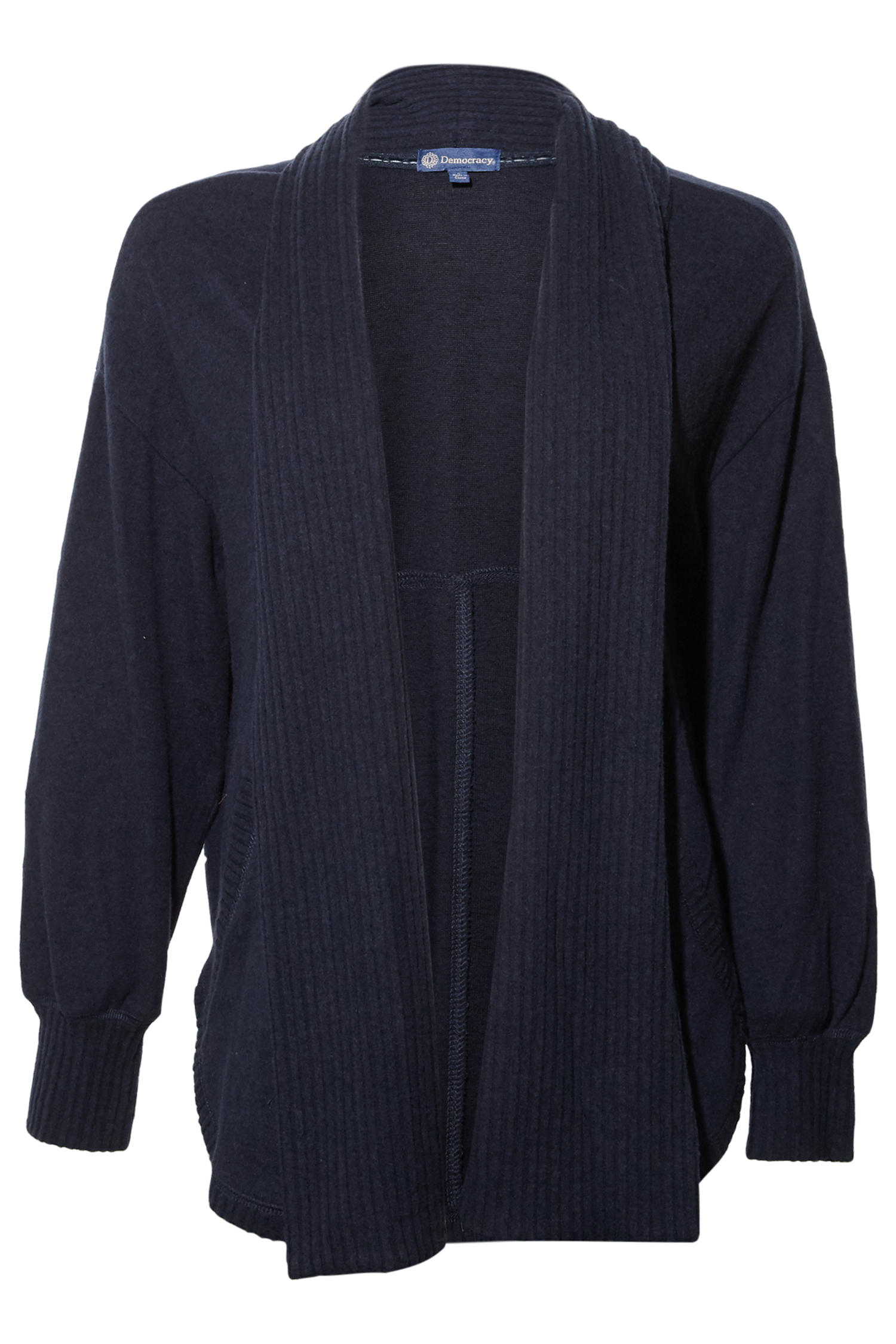 Democracy Rib Contrast Cardigan