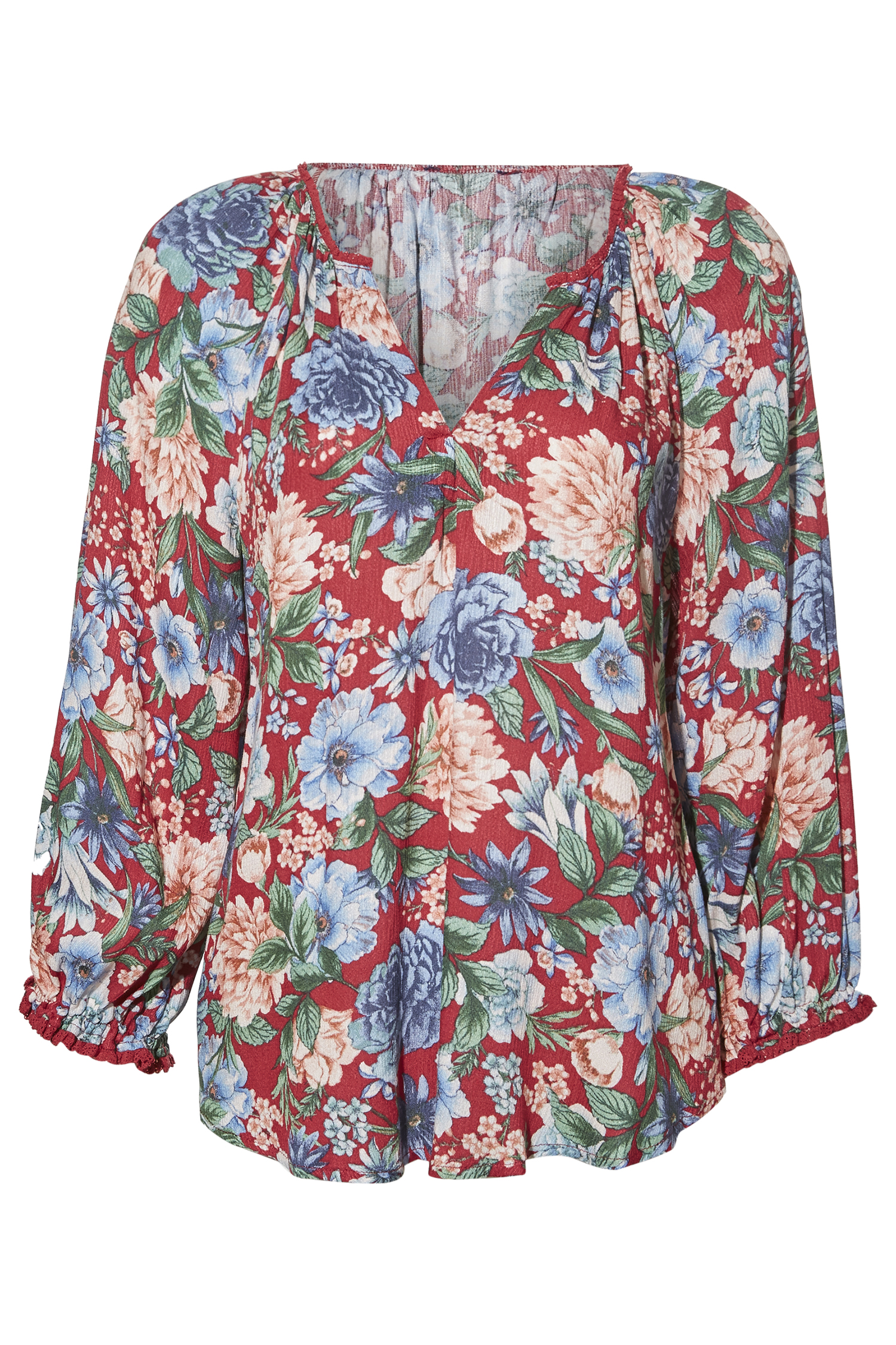 Democracy Floral 3/4 Sleeve Top