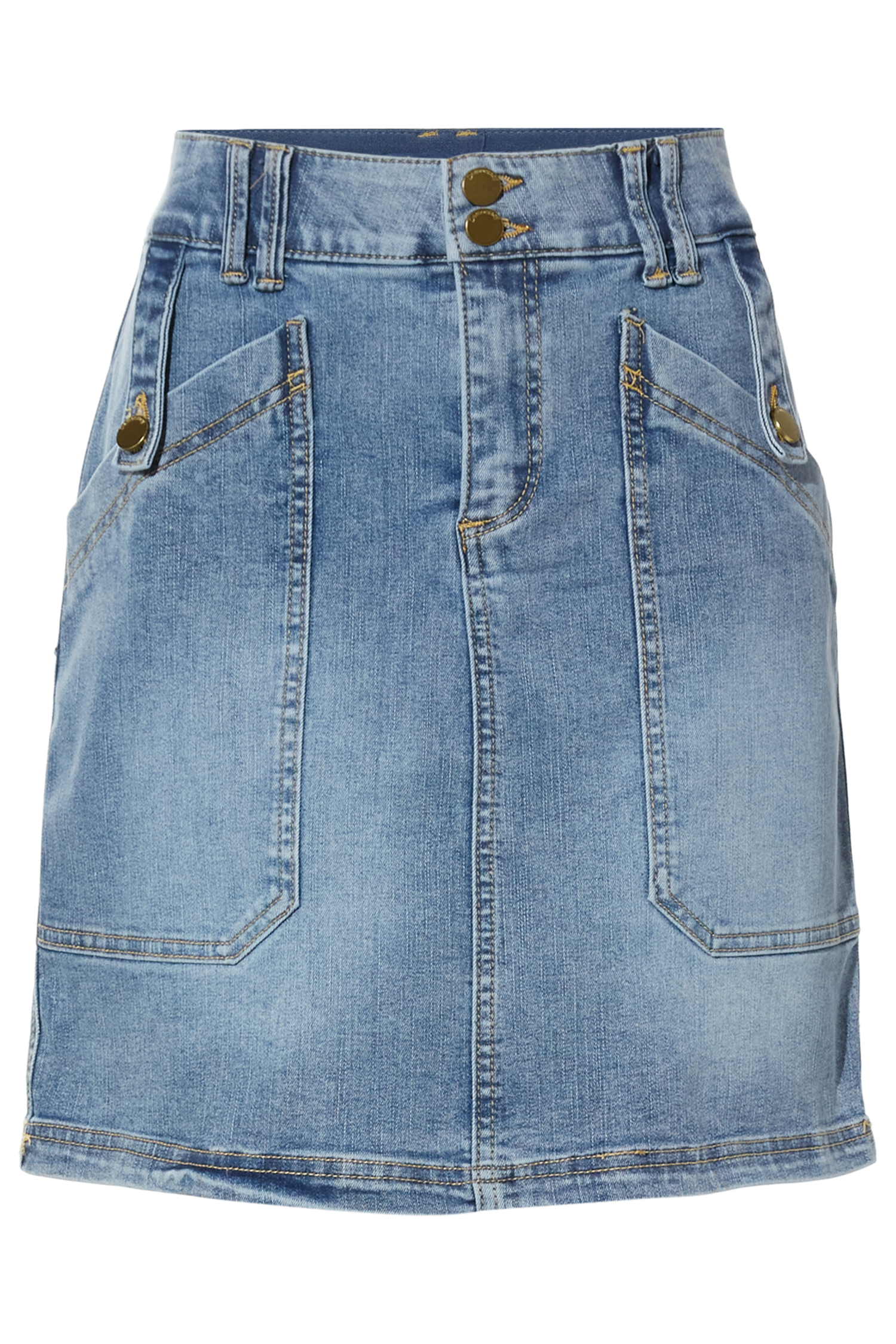 Democracy High Rise Double Button Skirt
