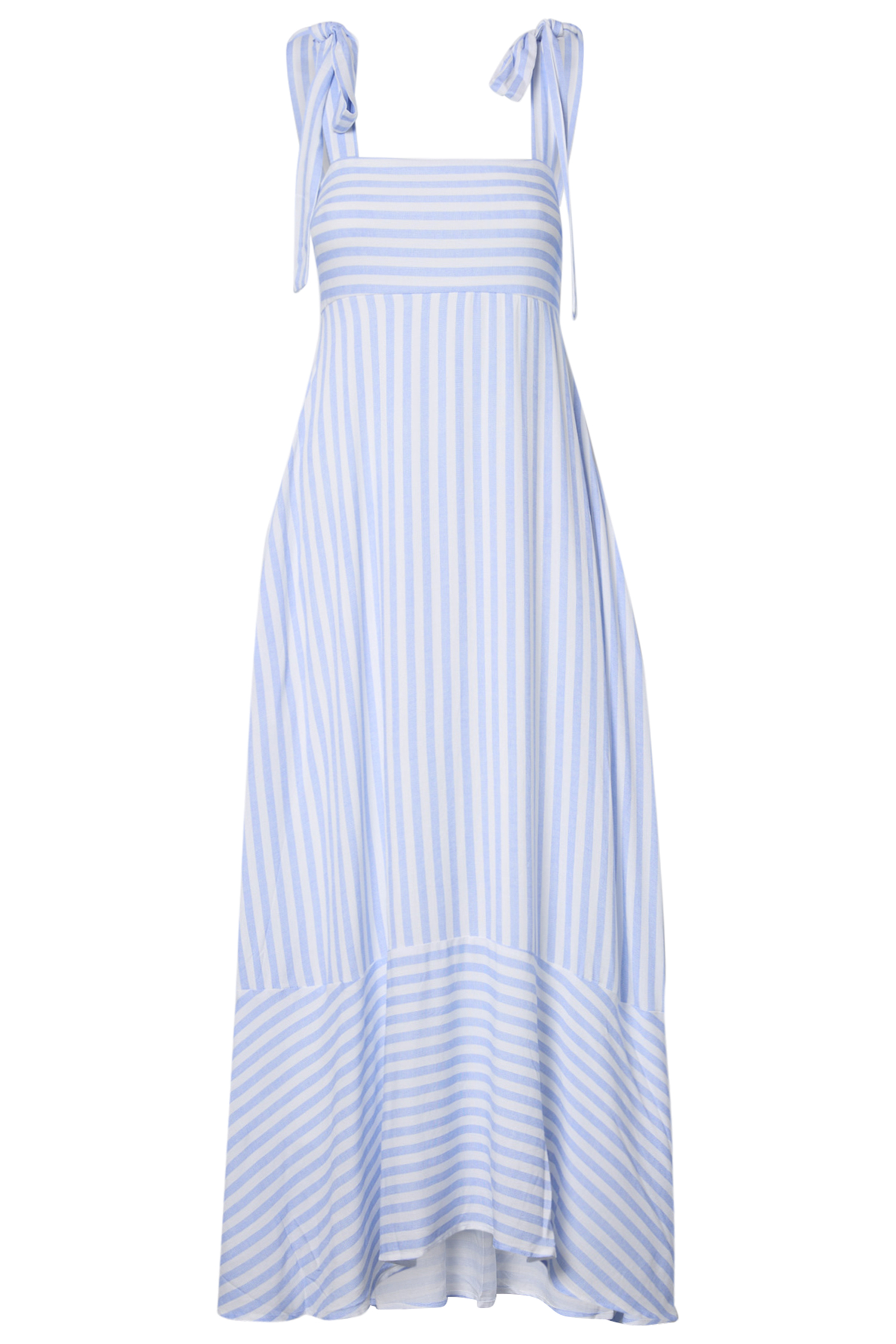 Striped Bow Strap Dress