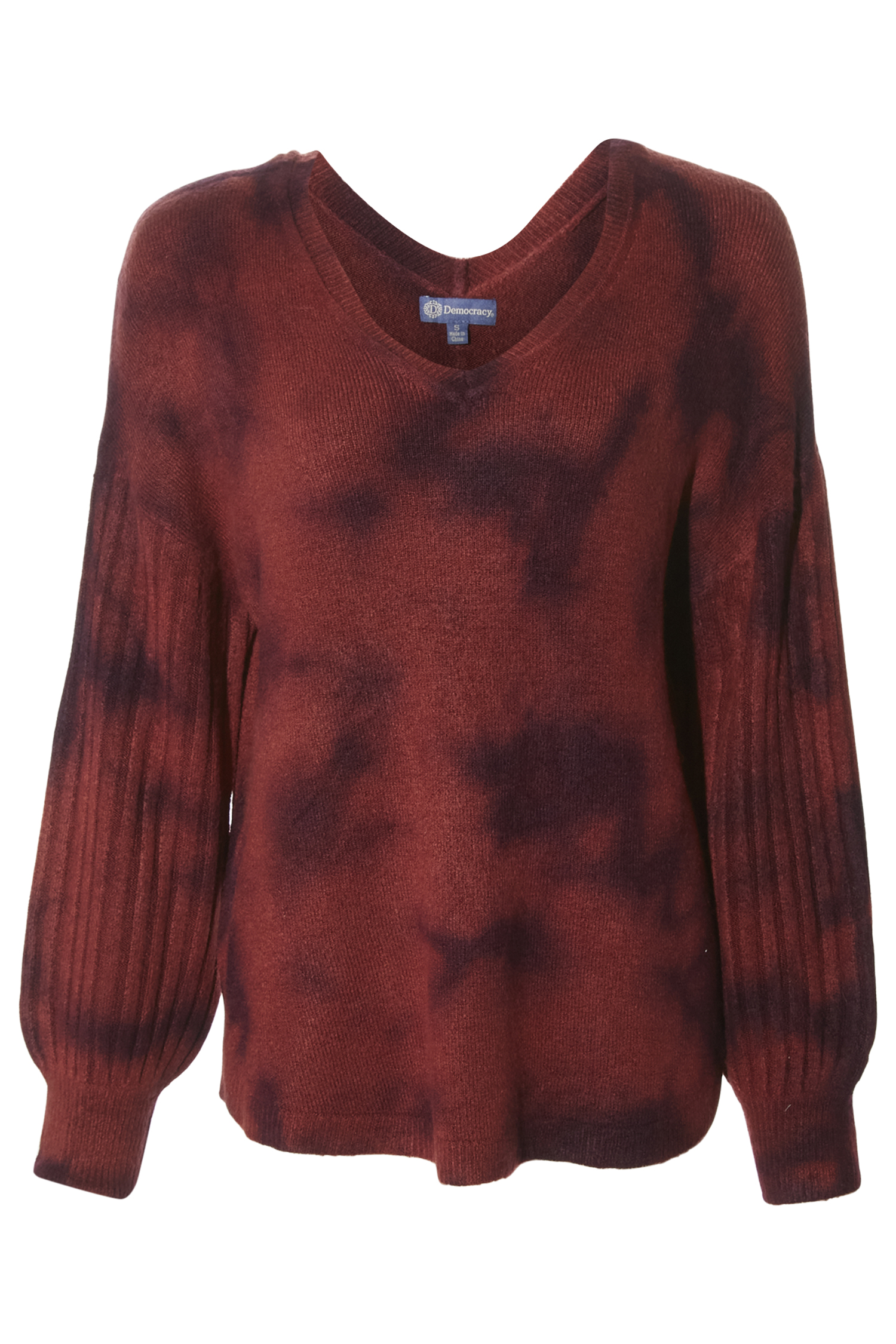 Democracy Tie Dye V Neck Sweater