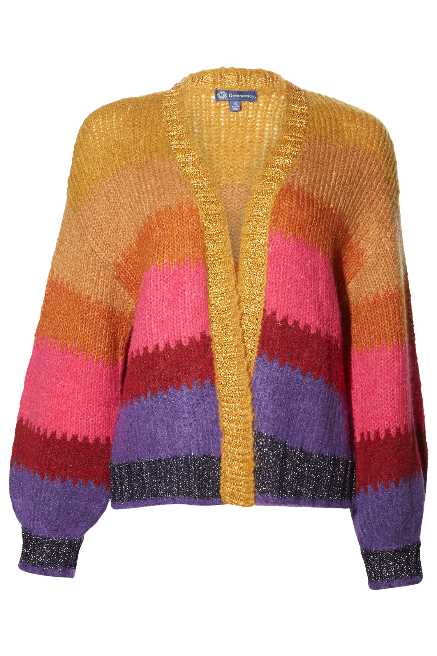 Democracy Multicolor Stripe Cardigan