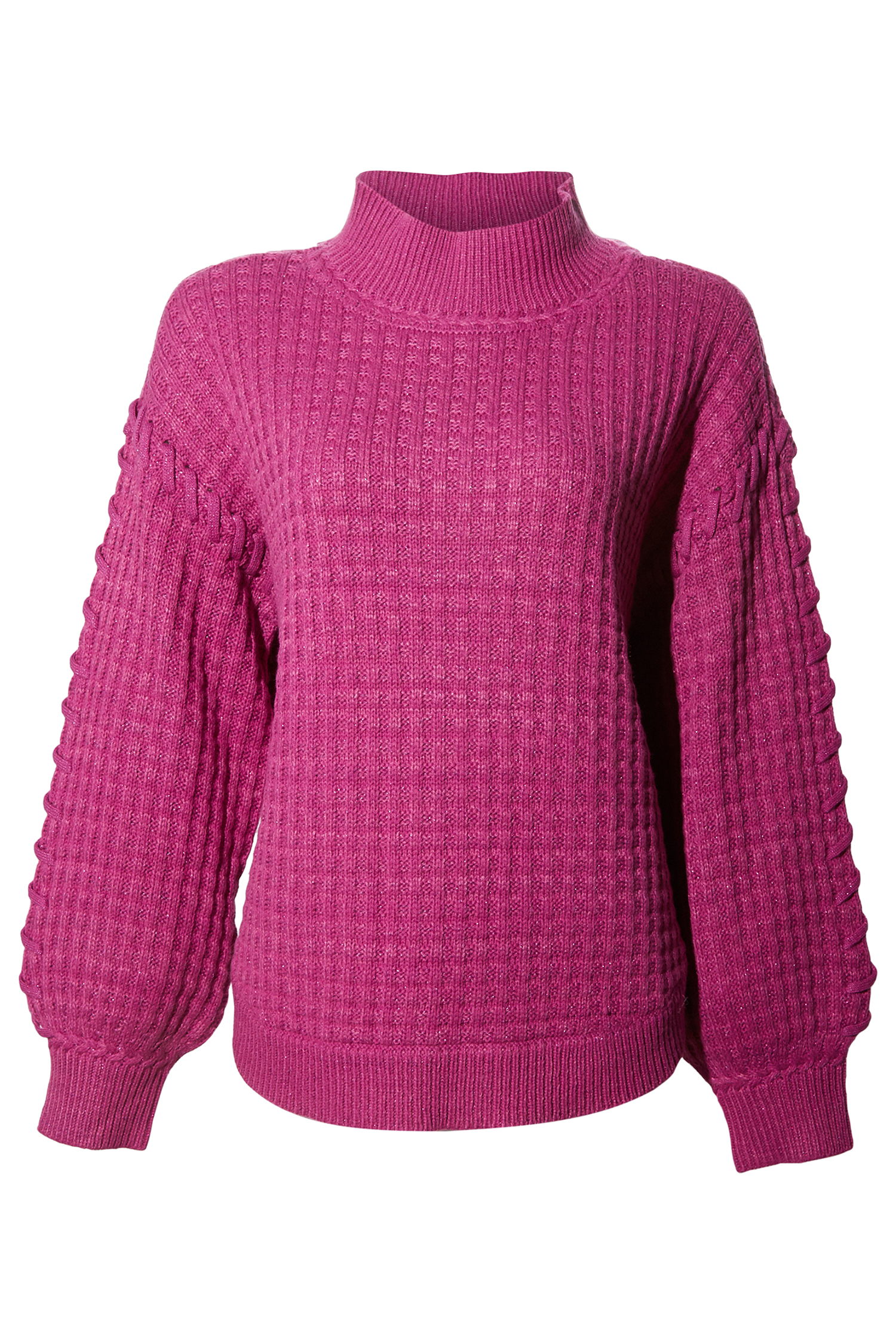 Democracy Mock Neck Whip Stitch Detail Sweater