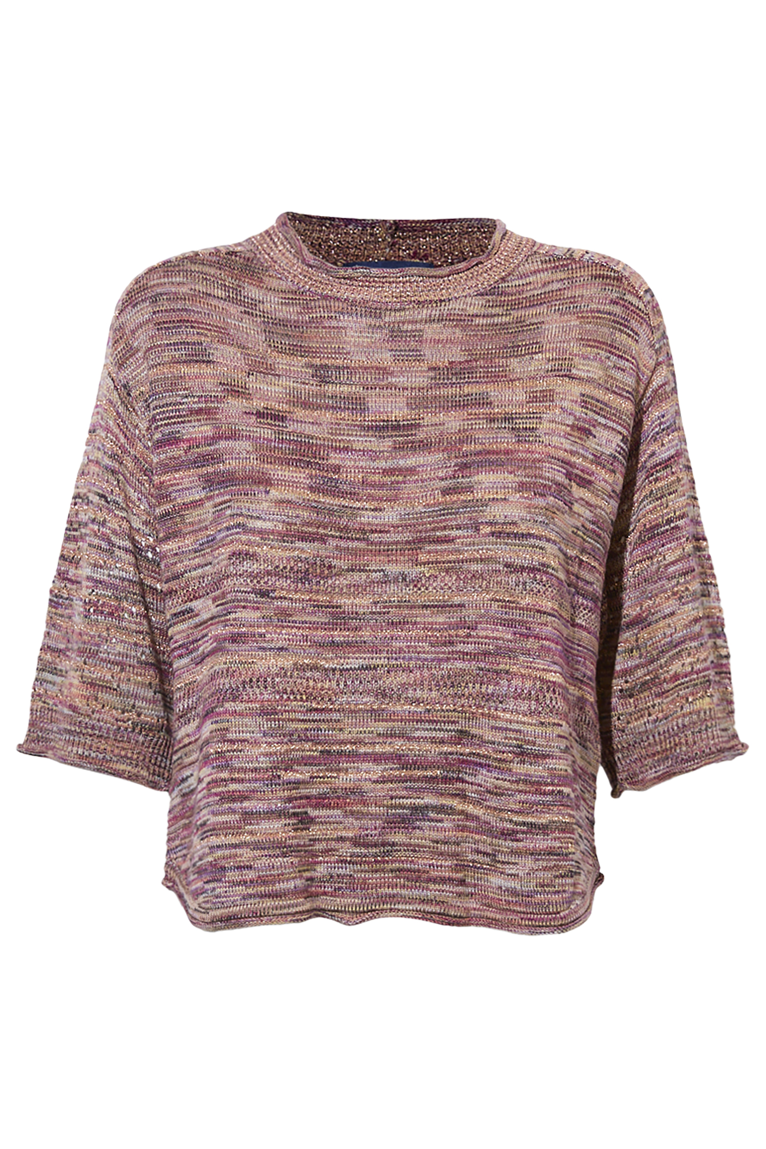 Democracy Round Neck Multi Color Sweater