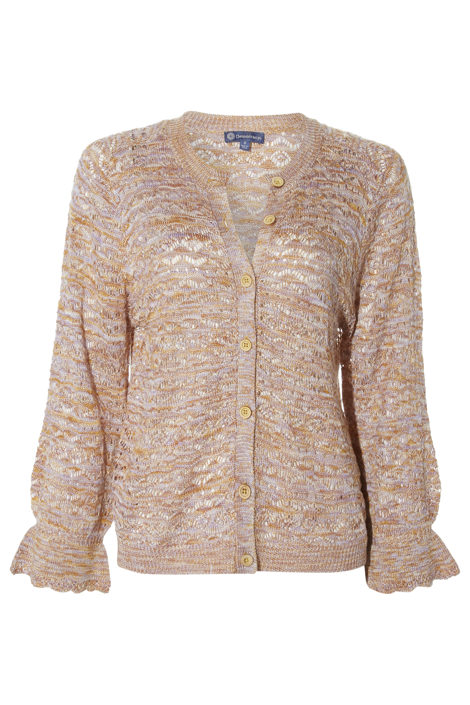 Democracy Multicolor Pointelle Cardigan