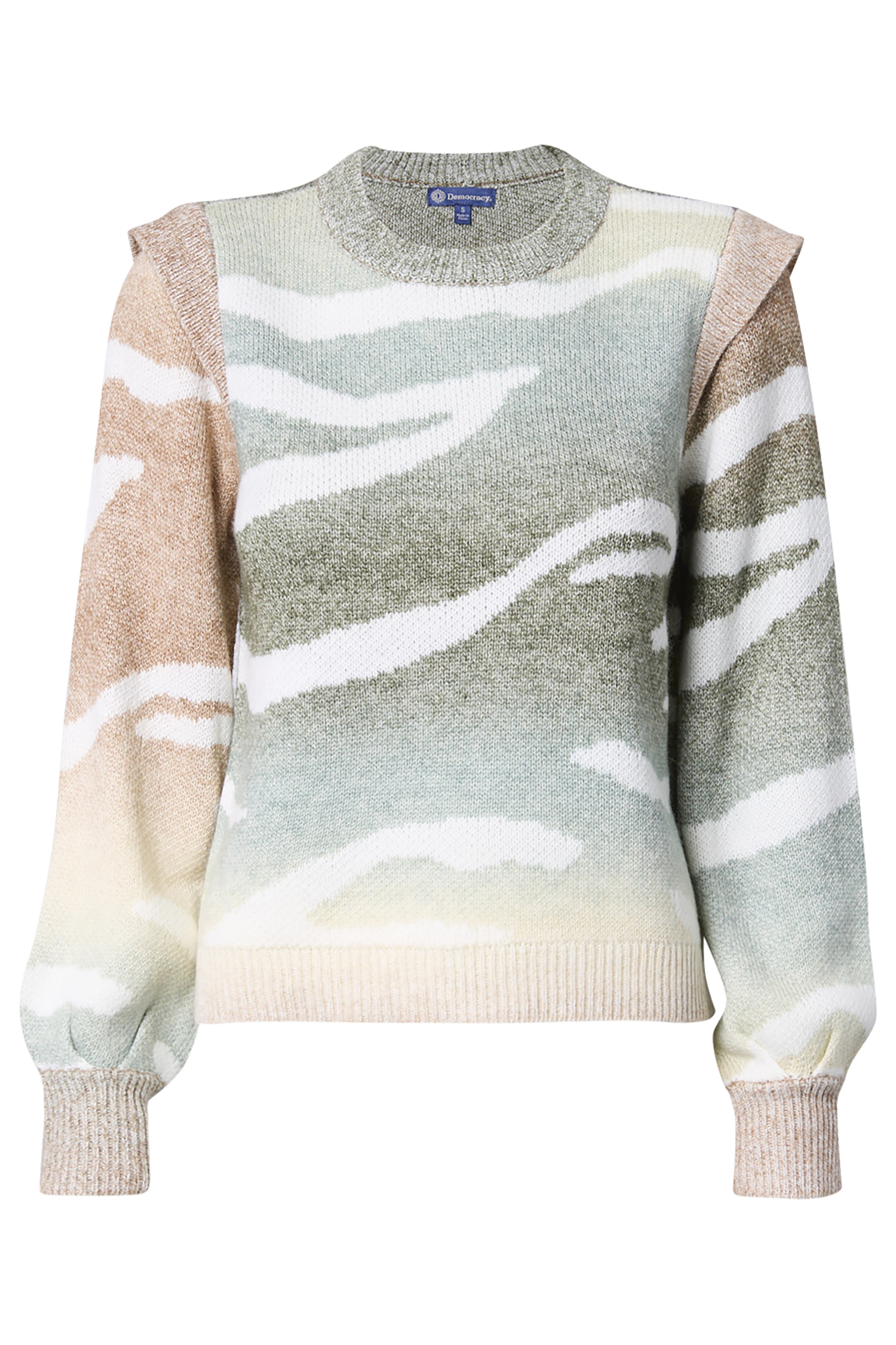 Democracy Round Neck Jaquard Sweater