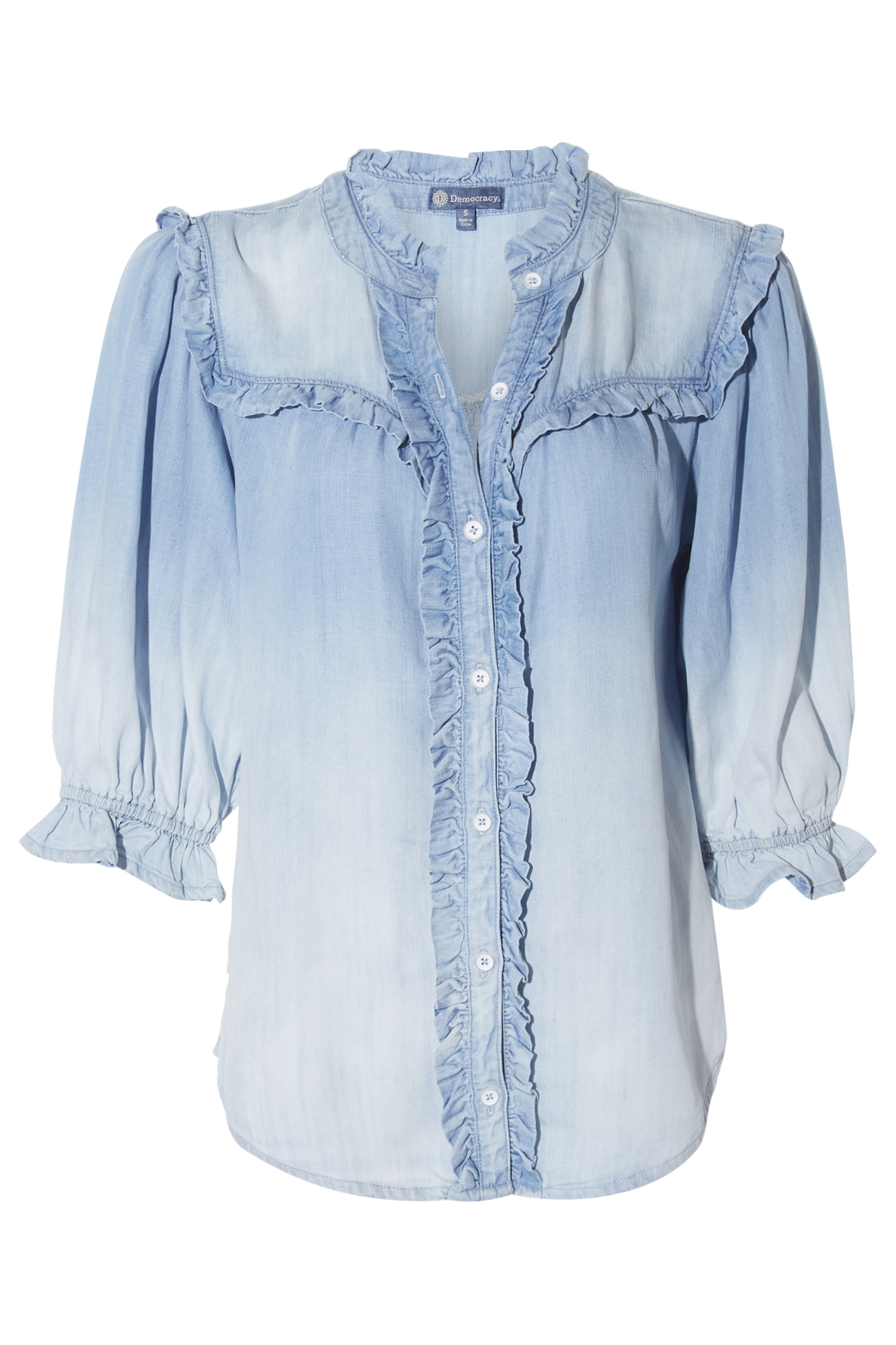 Democracy Ombre Ruffle Top