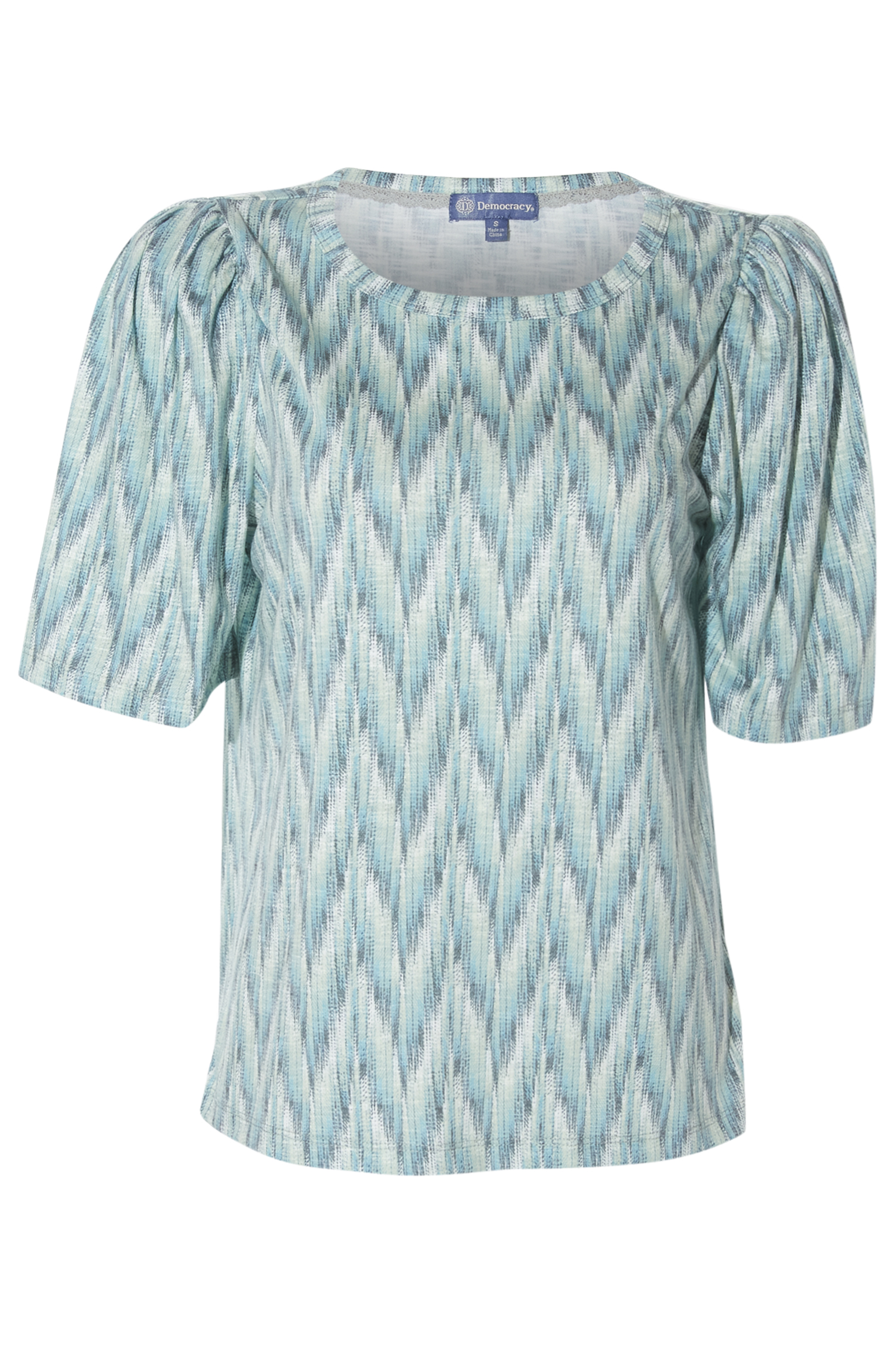 Democracy Scoop Neck Printed Top