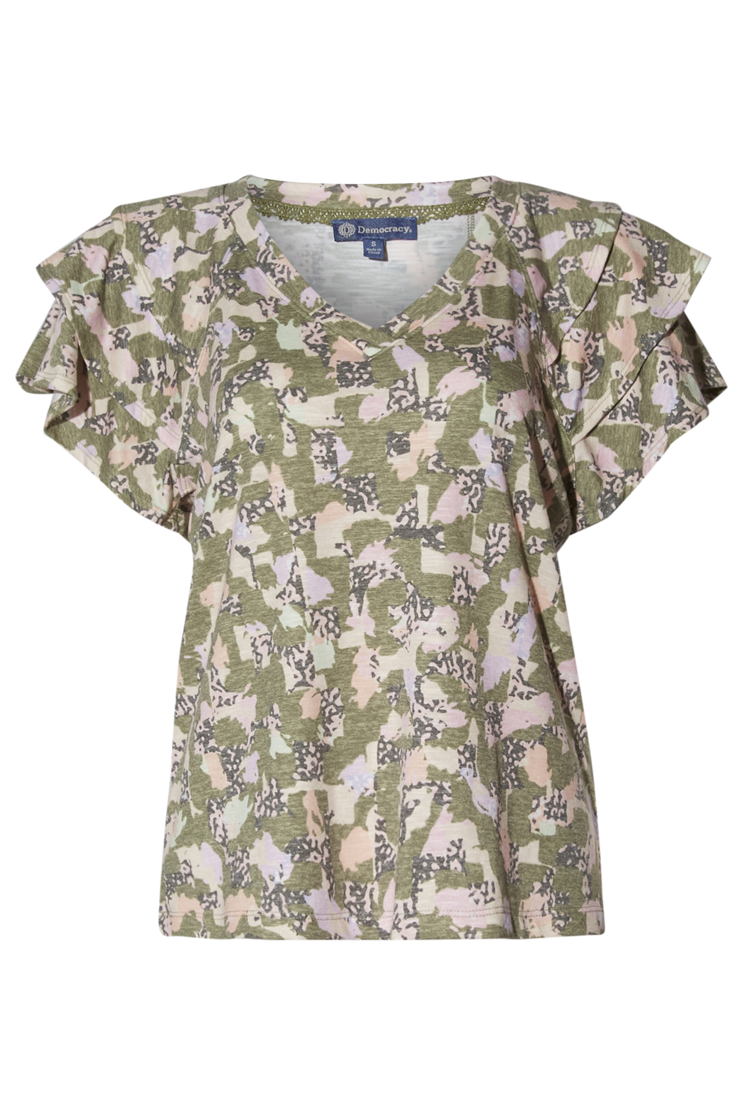 Democracy Raglan Sleeve Printed Top