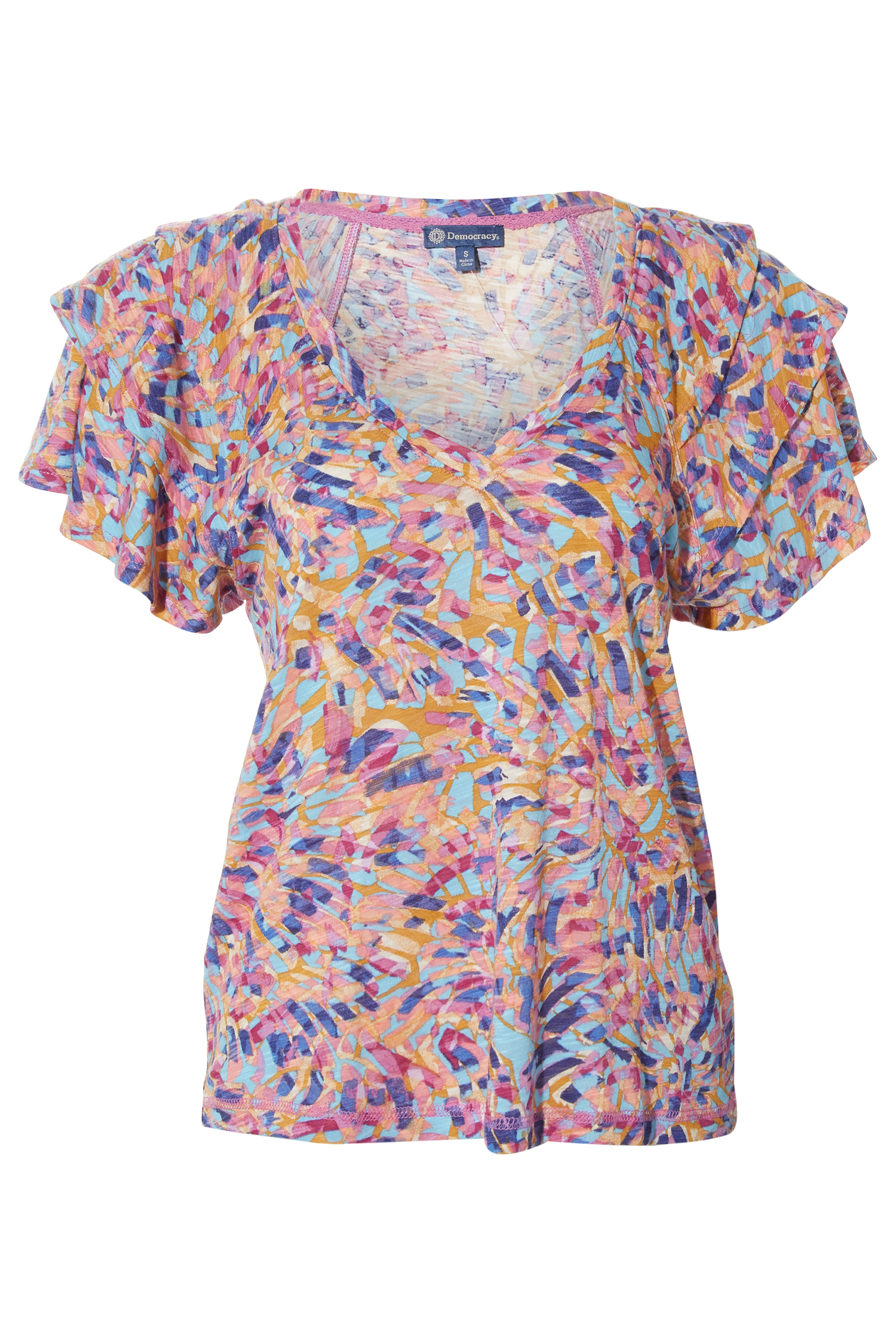Democracy Tiered Bell Sleeve Top