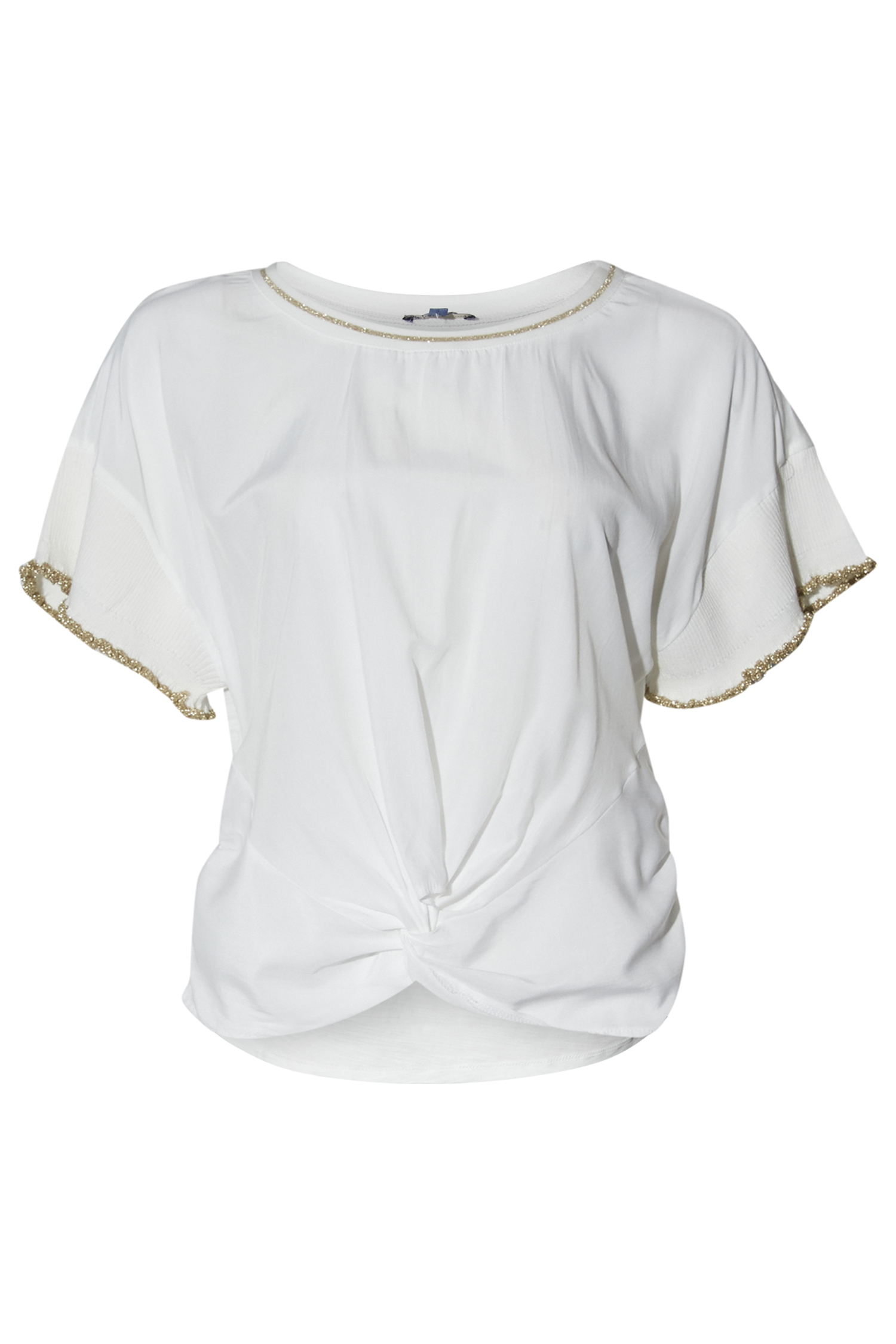 Democracy Front Twist Metallic Detail Top