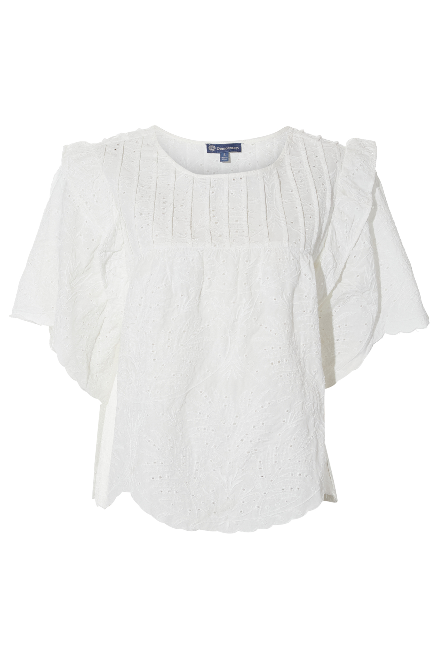Democracy Eyelet Lace Top