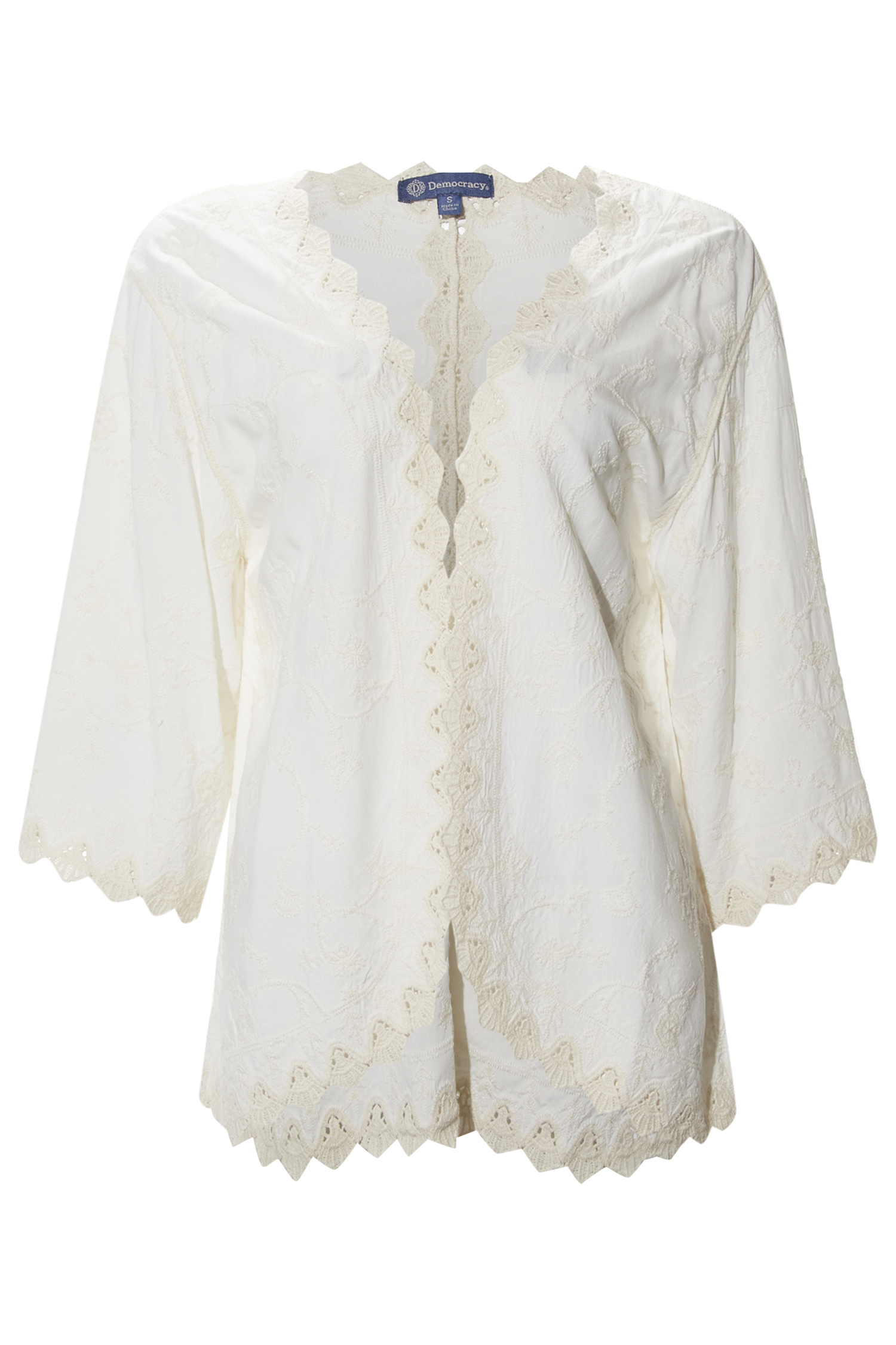 Democracy Embroidered Kimono