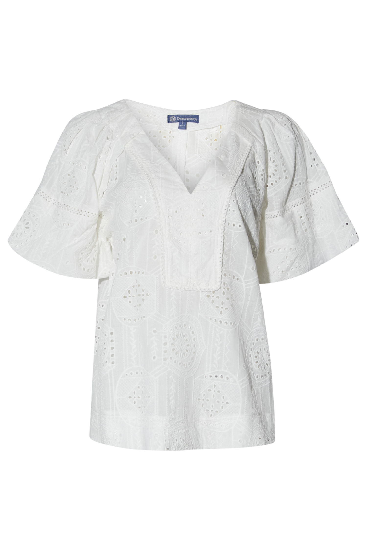 Democracy Eyelet Embroidered Top