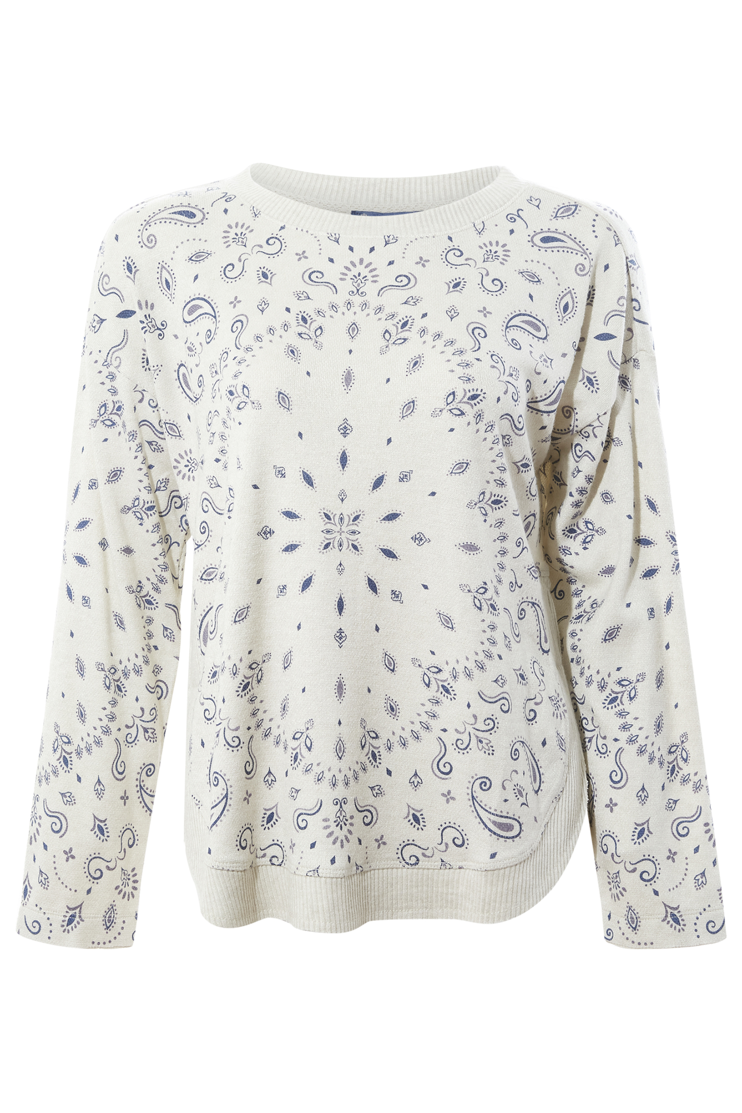 Democracy Paisley Long Sleeve Top