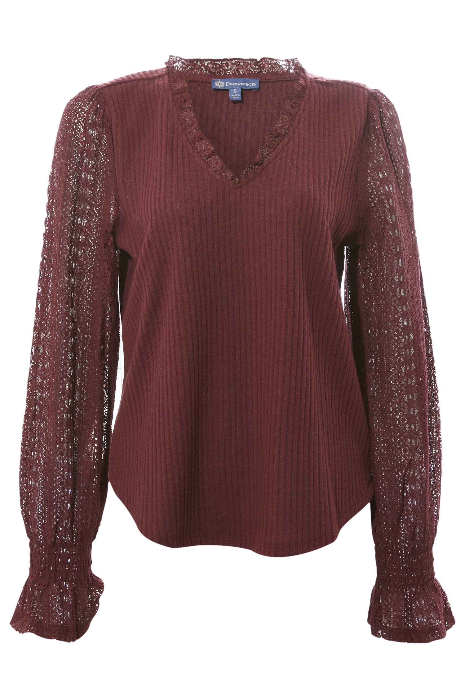 Democracy Lace Long Sleeve Top