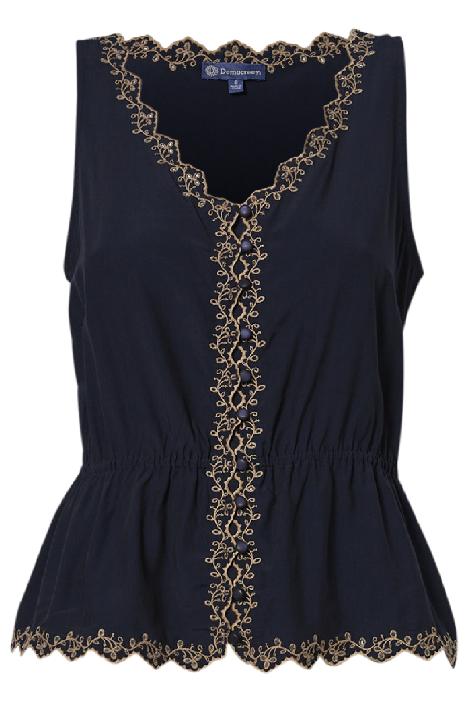 Democracy V-Neck Peplum Top