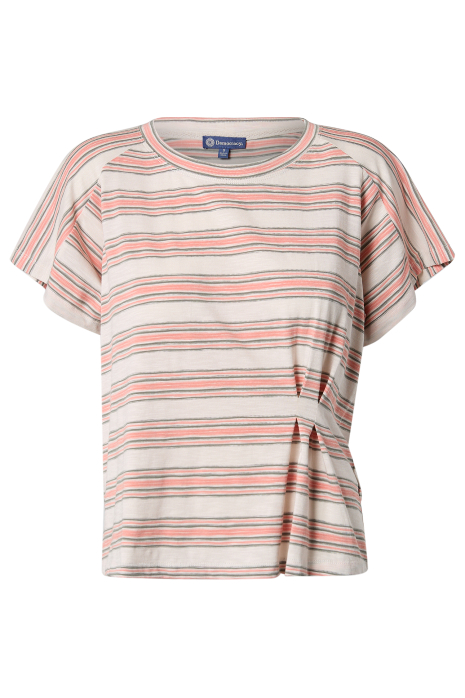 Democracy Short Sleeve Striped Top