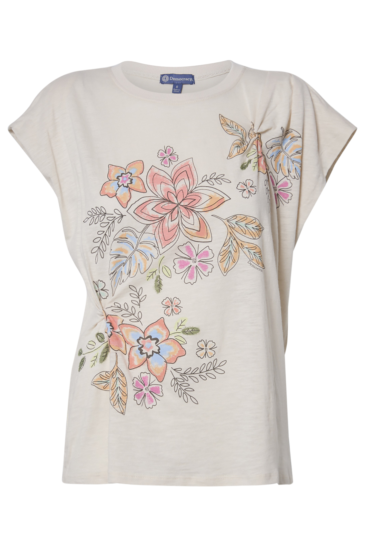 Democracy Floral Print Short Sleeve