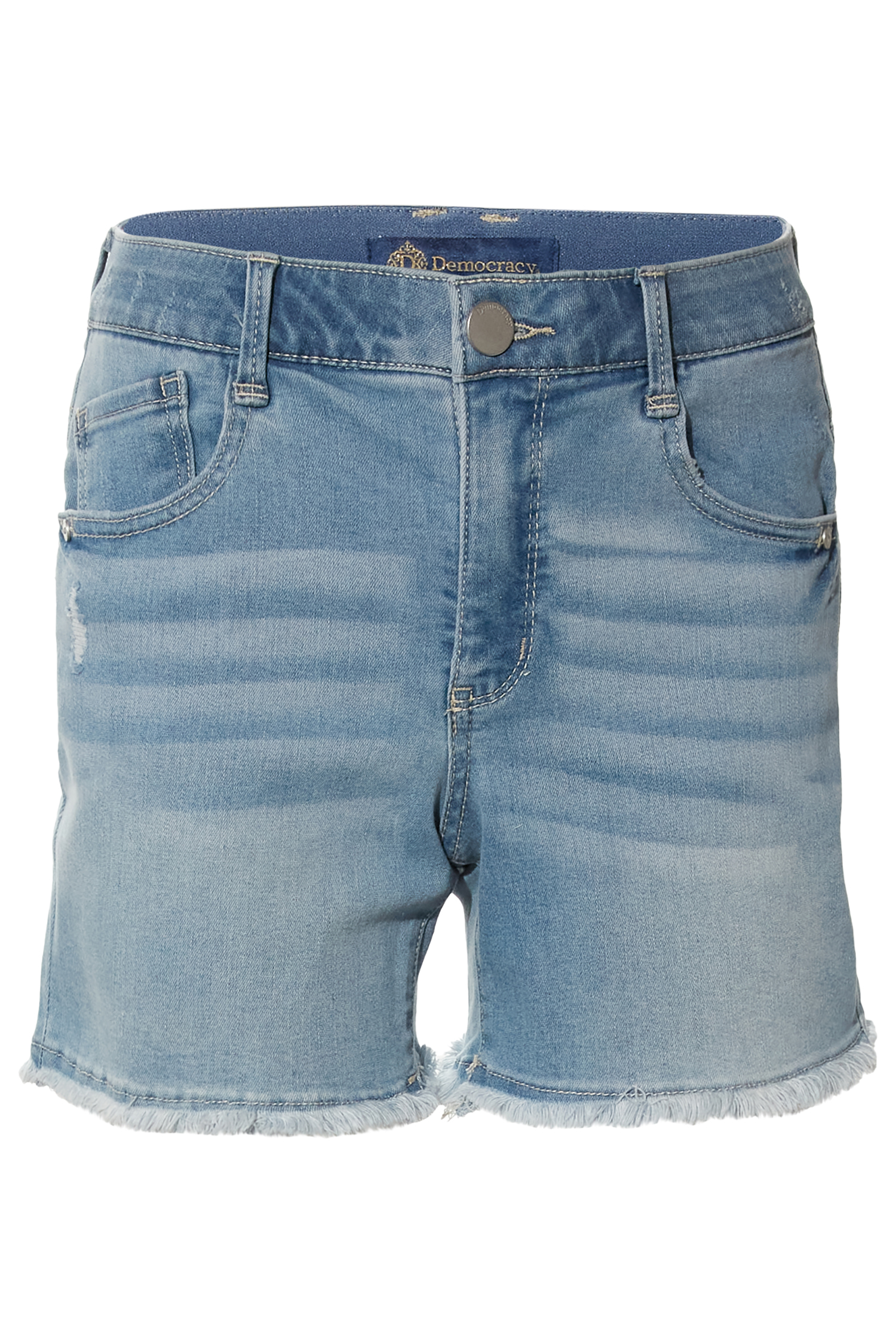 Democracy Distressed Hem Denim Shorts