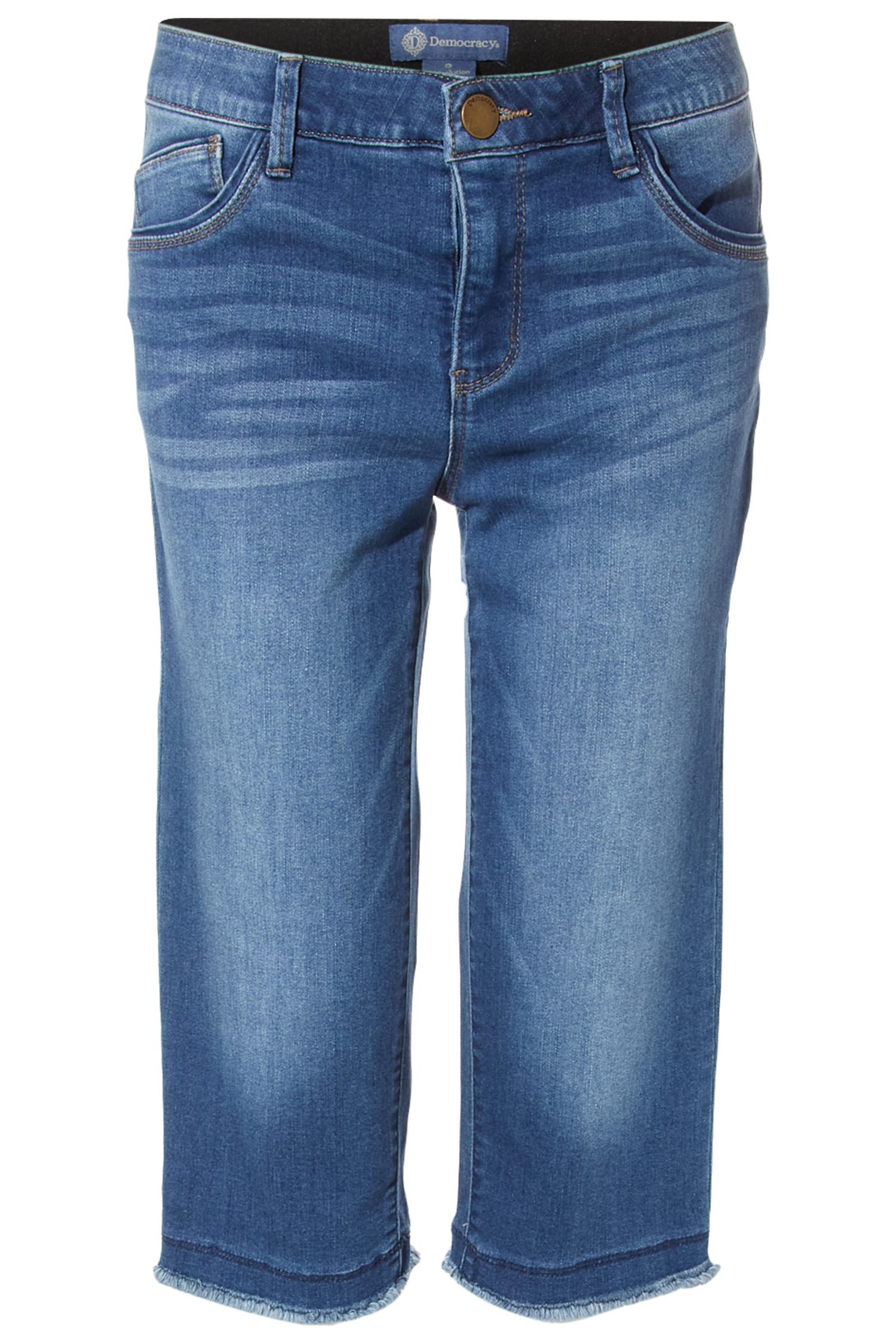Democracy Mid Rise Fray Hem Capri