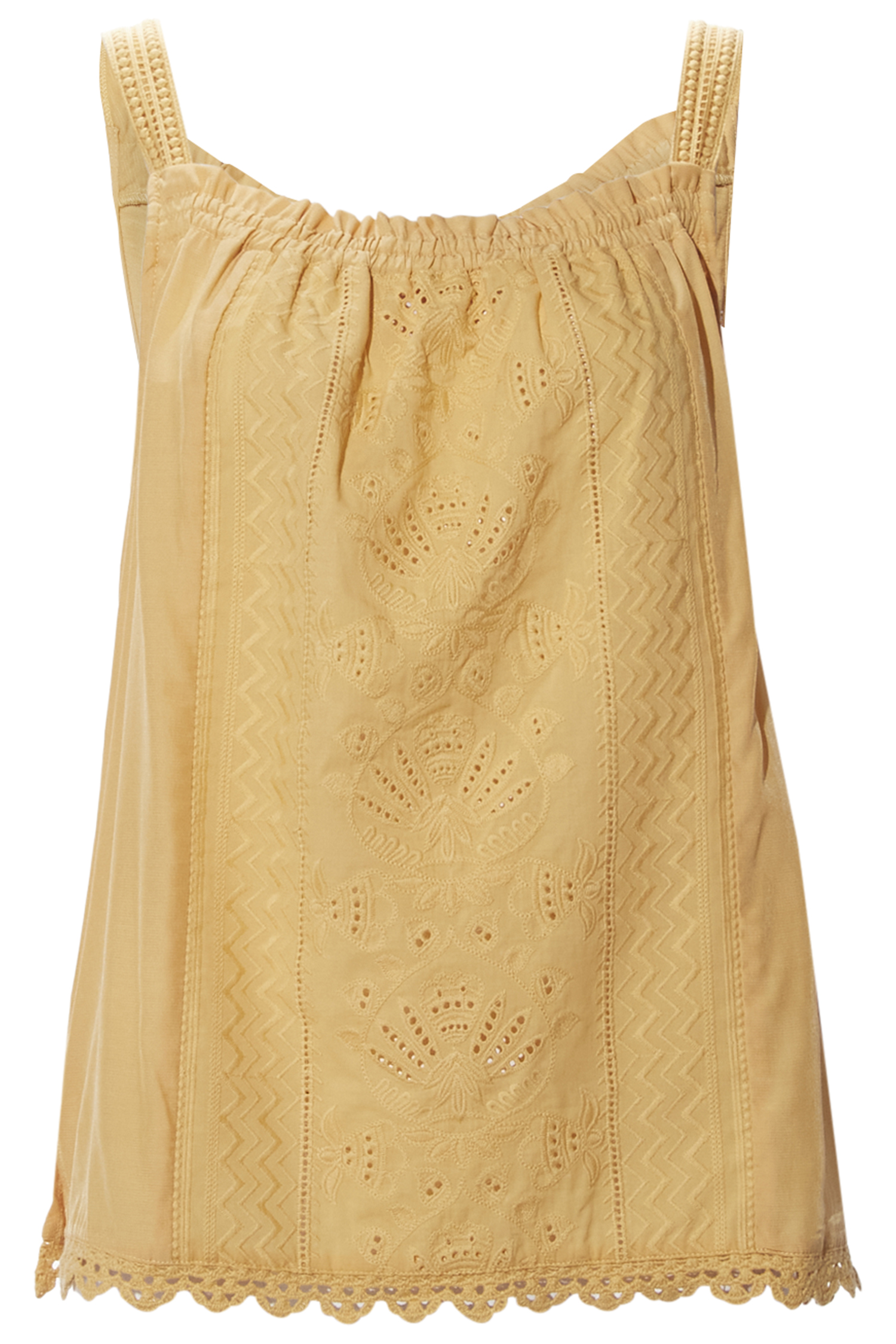 Democracy Embroidered Eyelet Tank