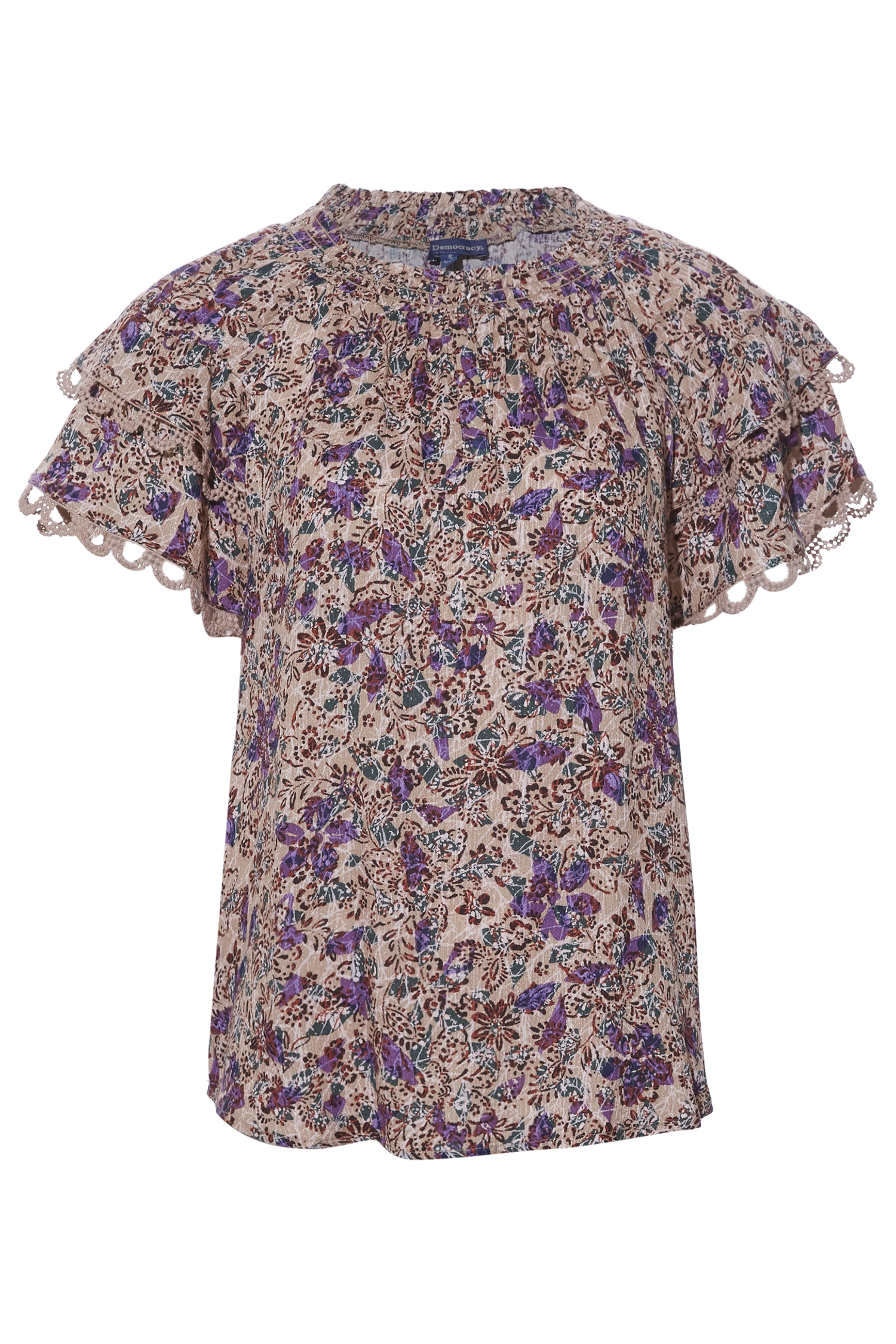 Democracy Double Layer Short Sleeve Top