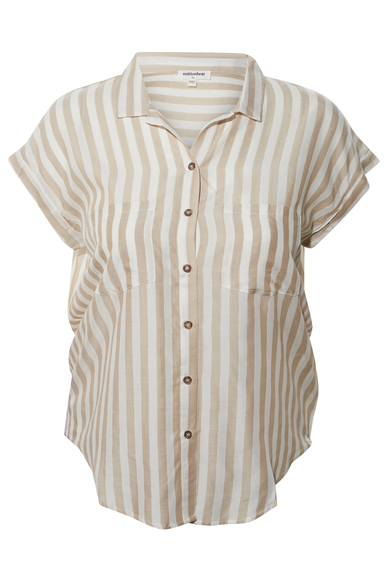 Striped Button Front